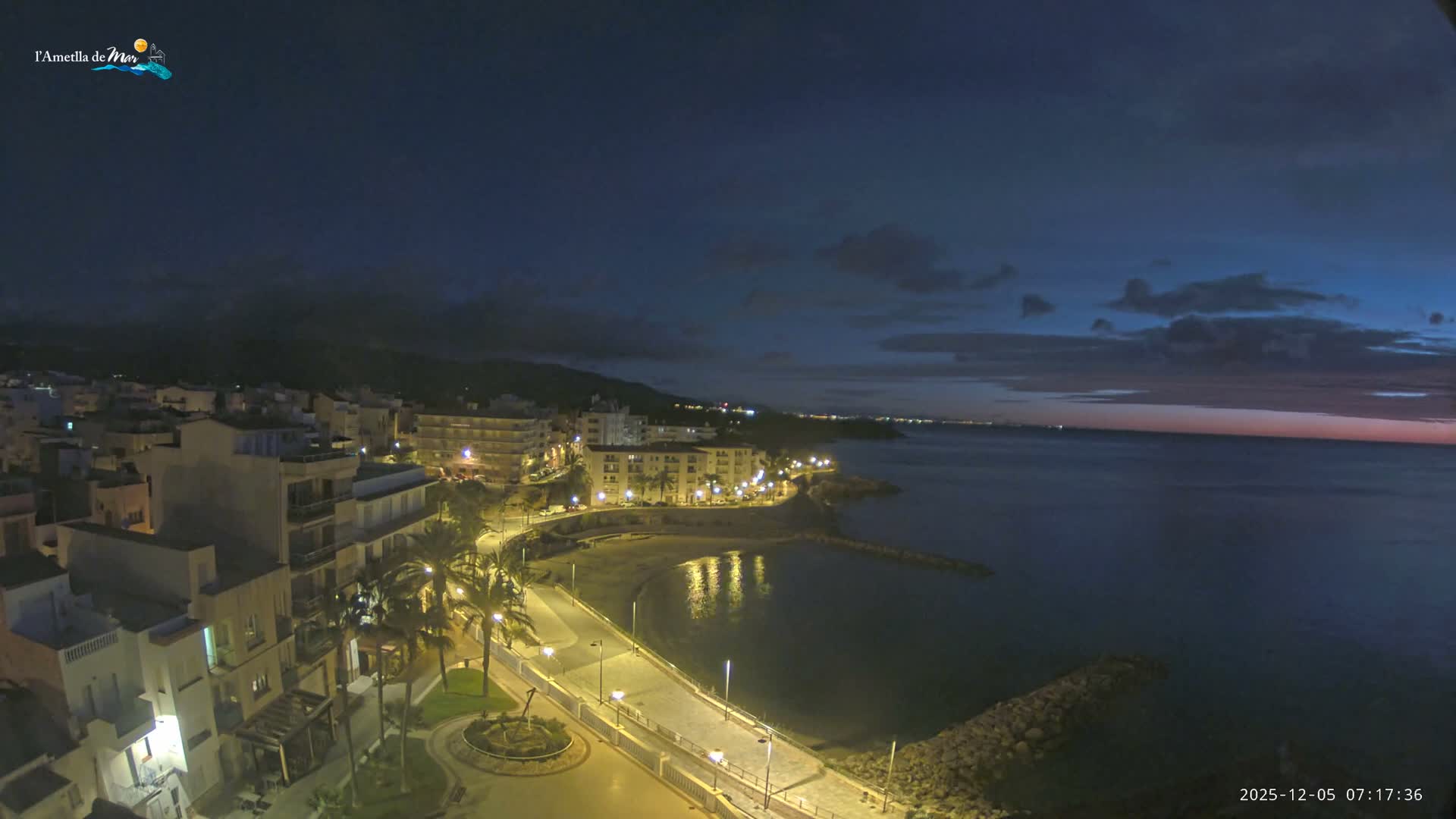 Ametlla de Mar City, Platja de l'Alguer (Alghero Beach) Live Cam - Tarragona, Catalonia, Spain