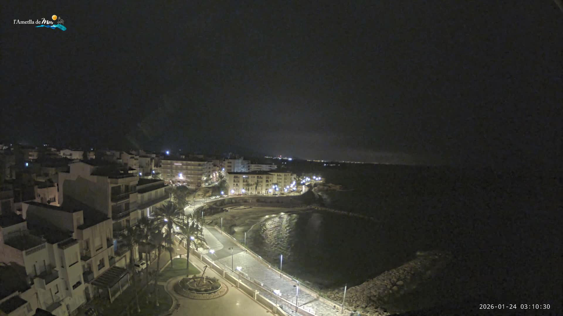Ametlla de Mar City, Platja de l'Alguer (Alghero Beach) Live Cam - Tarragona, Catalonia, Spain