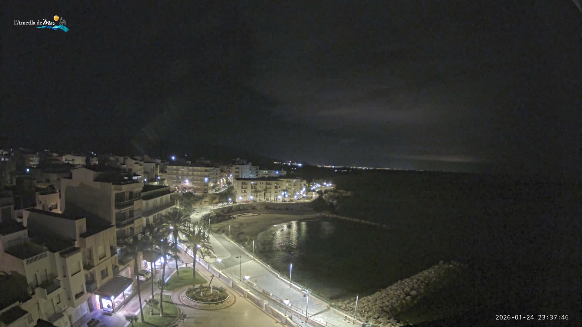 Ametlla de Mar City, Platja de l'Alguer (Alghero Beach) Live Cam - Tarragona, Catalonia, Spain