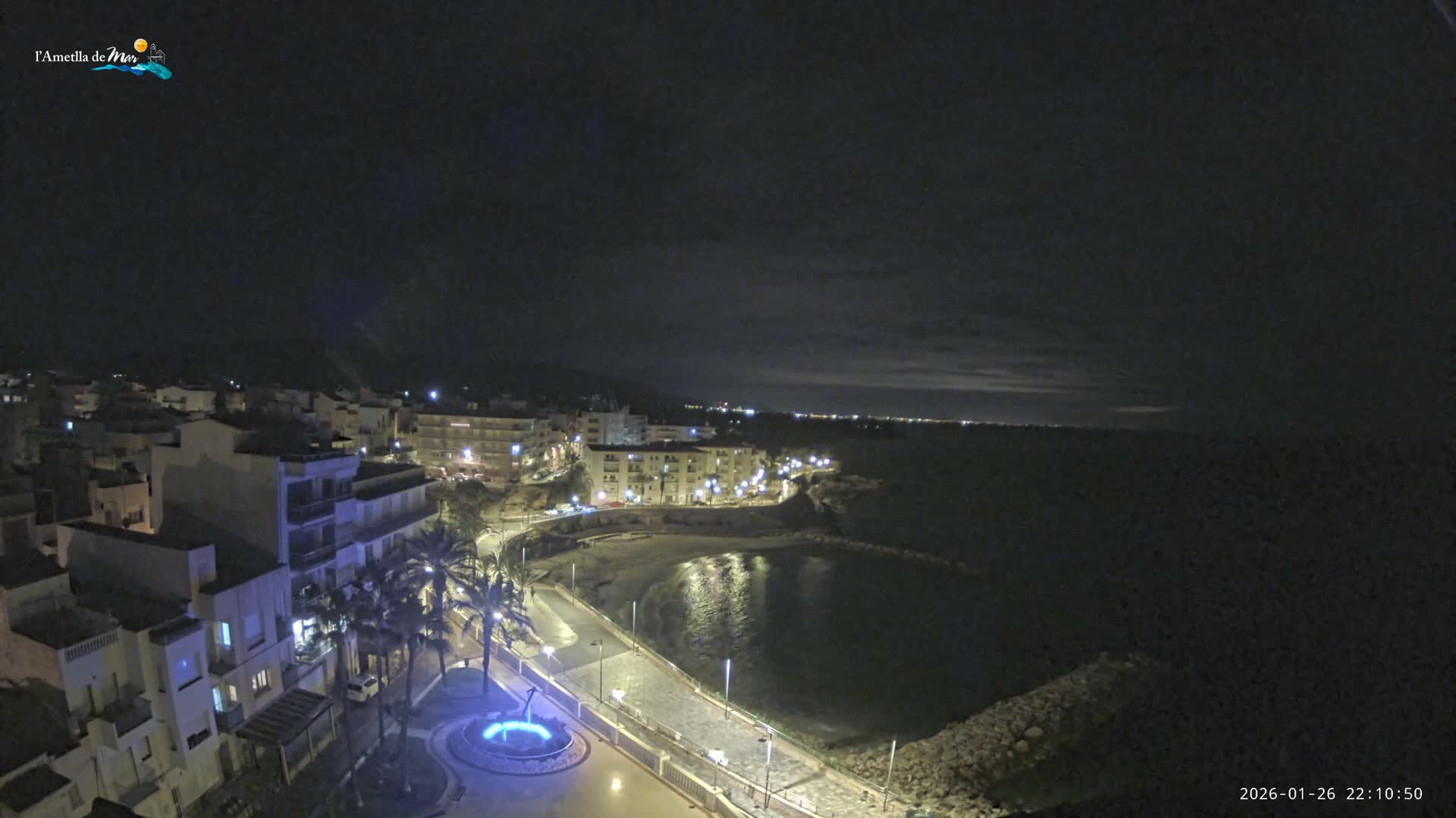 Ametlla de Mar City, Platja de l'Alguer (Alghero Beach) Live Cam - Tarragona, Catalonia, Spain