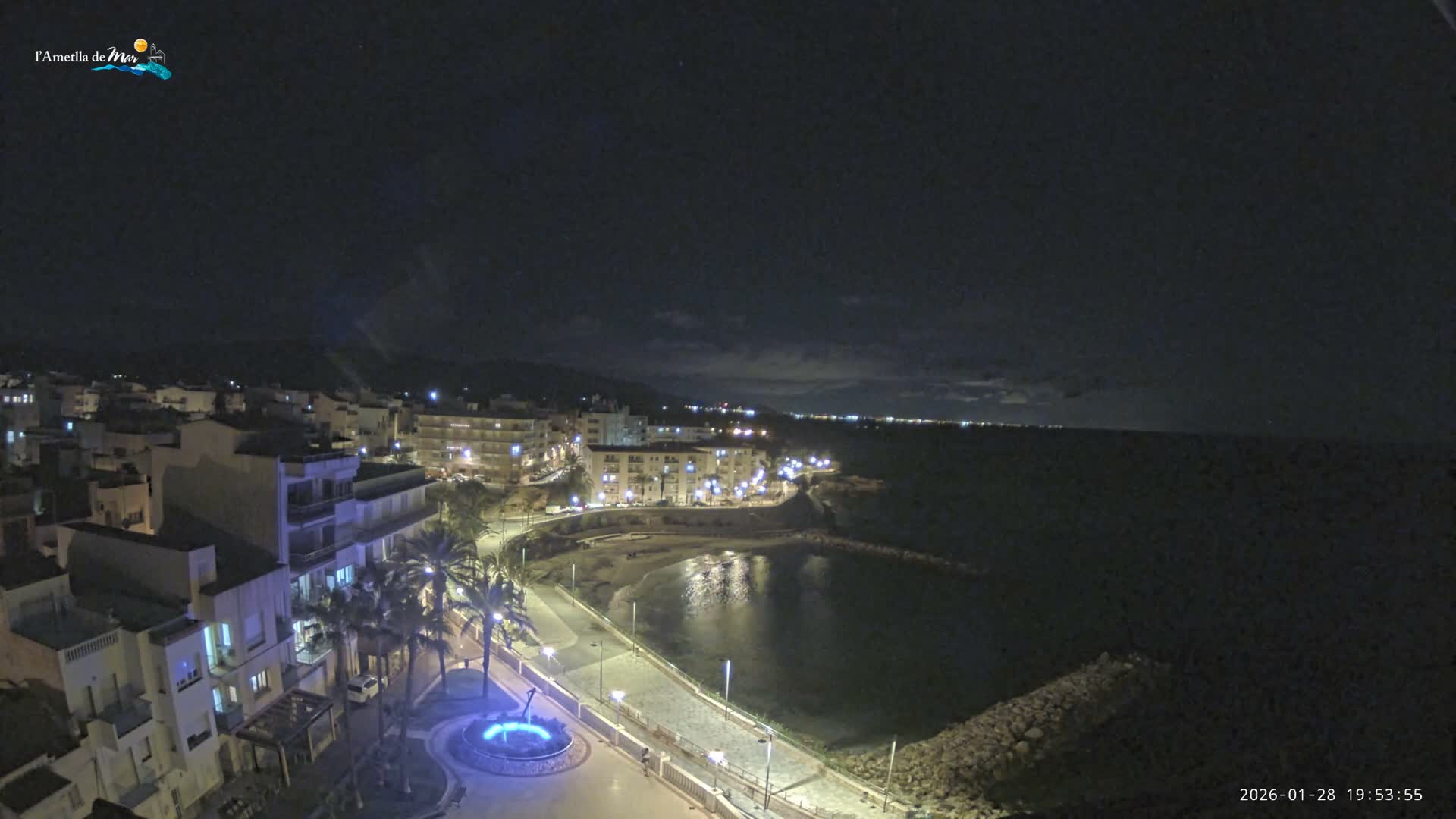 Ametlla de Mar City, Platja de l'Alguer (Alghero Beach) Live Cam - Tarragona, Catalonia, Spain