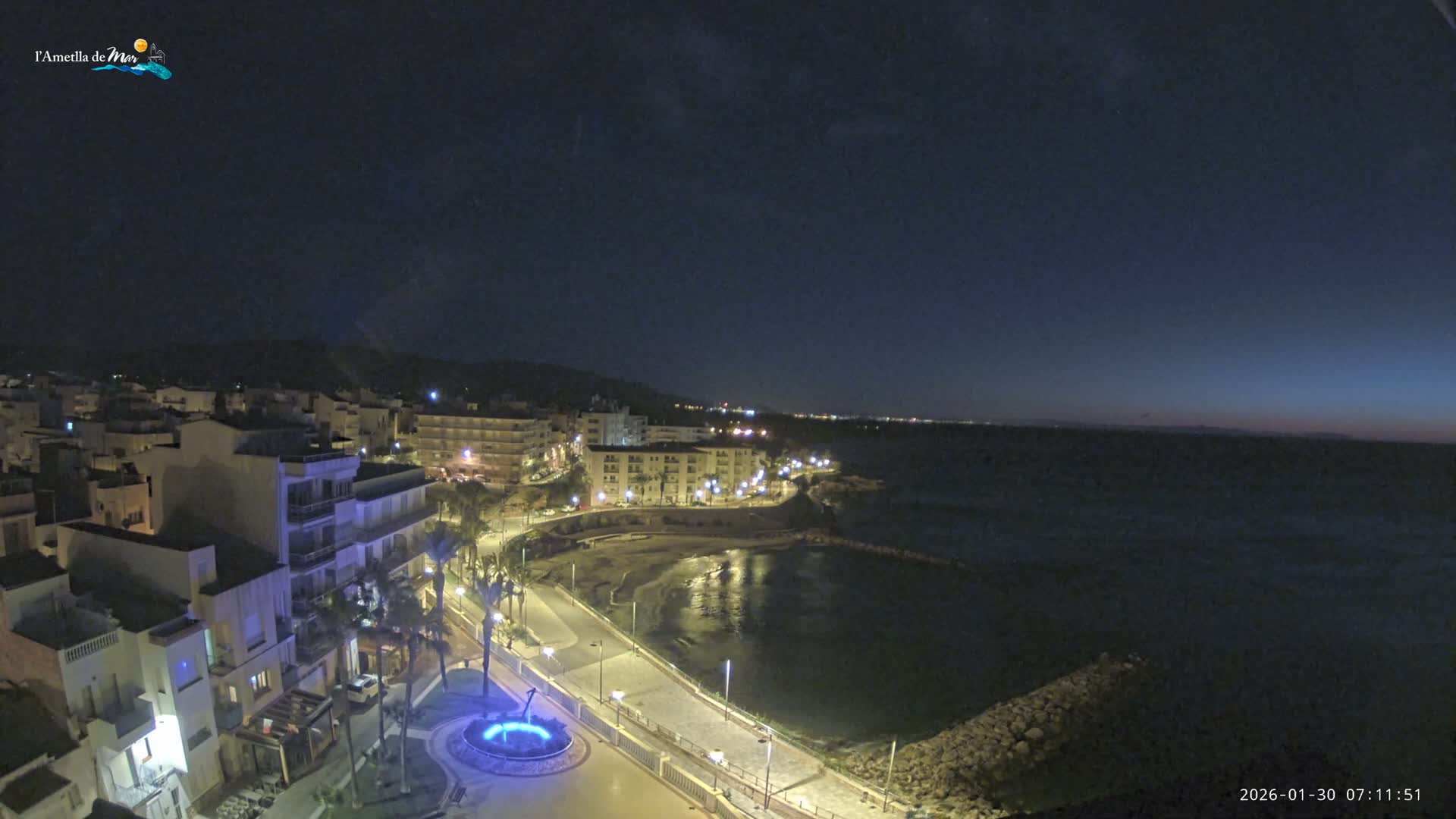 Ametlla de Mar City, Platja de l'Alguer (Alghero Beach) Live Cam - Tarragona, Catalonia, Spain