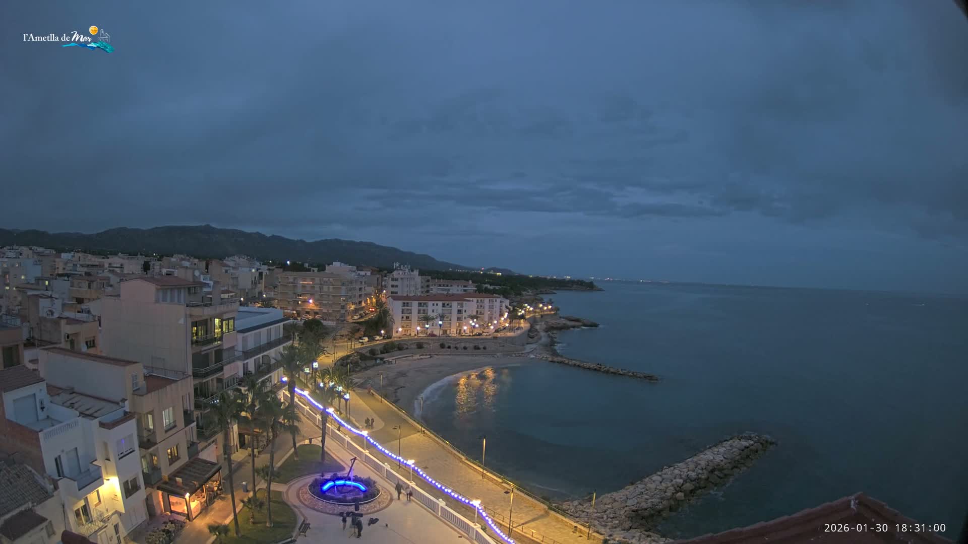 Ametlla de Mar City, Platja de l'Alguer (Alghero Beach) Live Cam - Tarragona, Catalonia, Spain