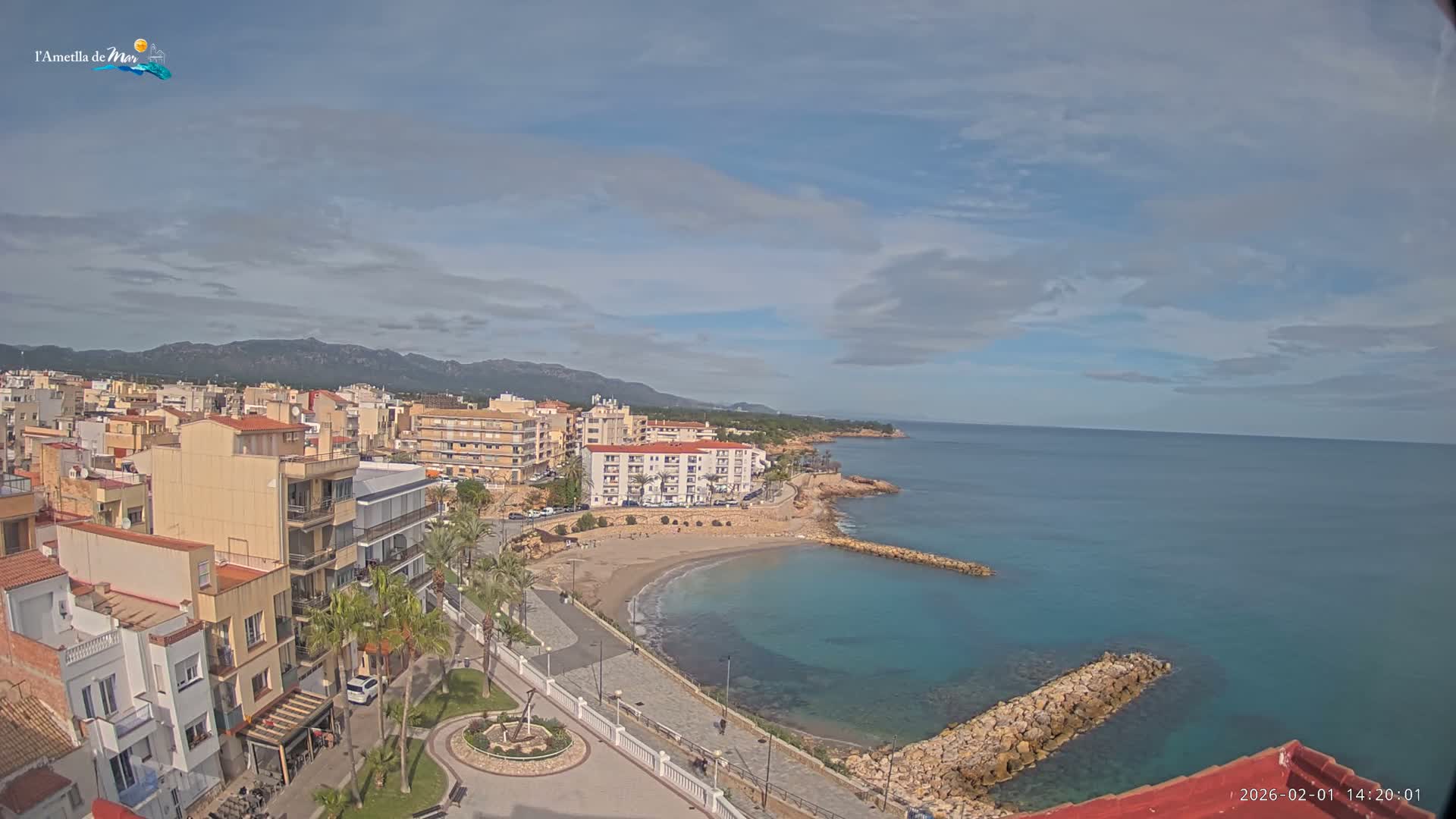 Ametlla de Mar City, Platja de l'Alguer (Alghero Beach) Live Cam - Tarragona, Catalonia, Spain