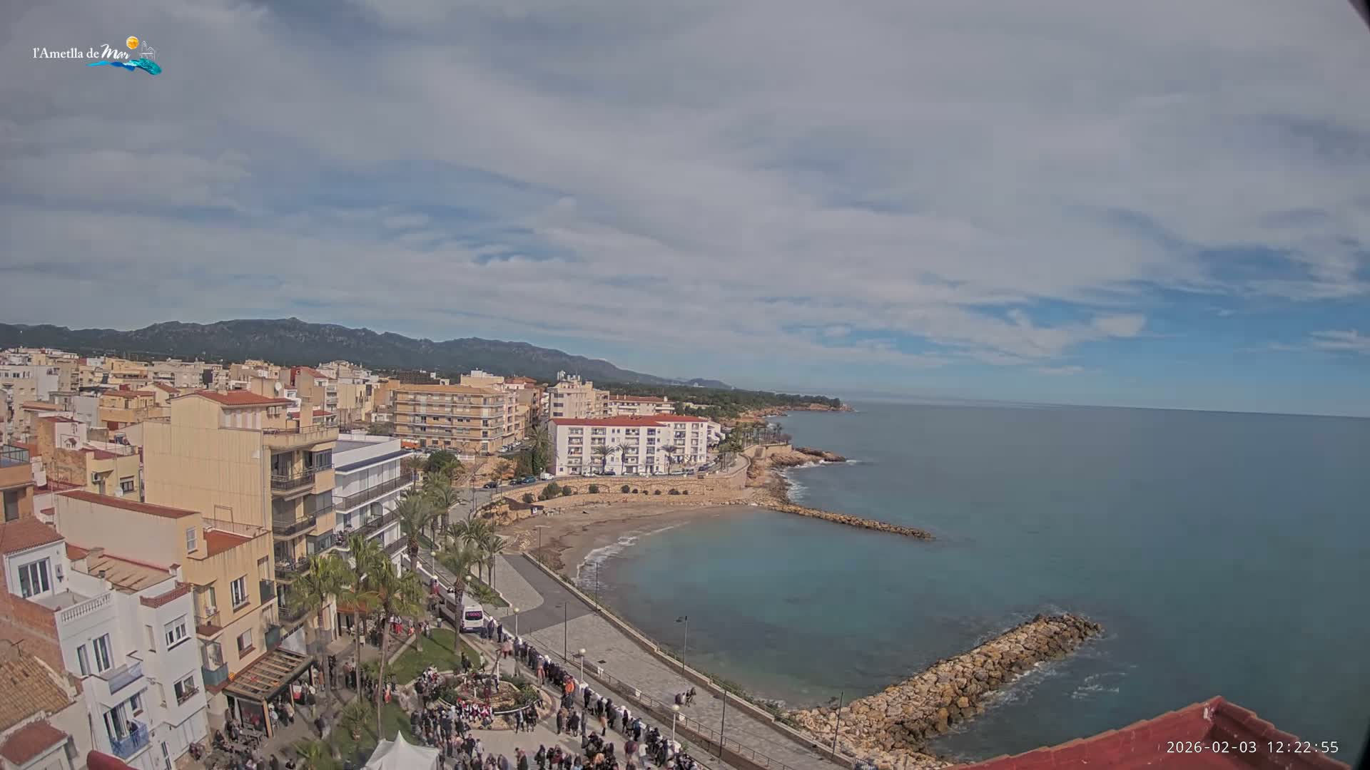 Ametlla de Mar City, Platja de l'Alguer (Alghero Beach) Live Cam - Tarragona, Catalonia, Spain