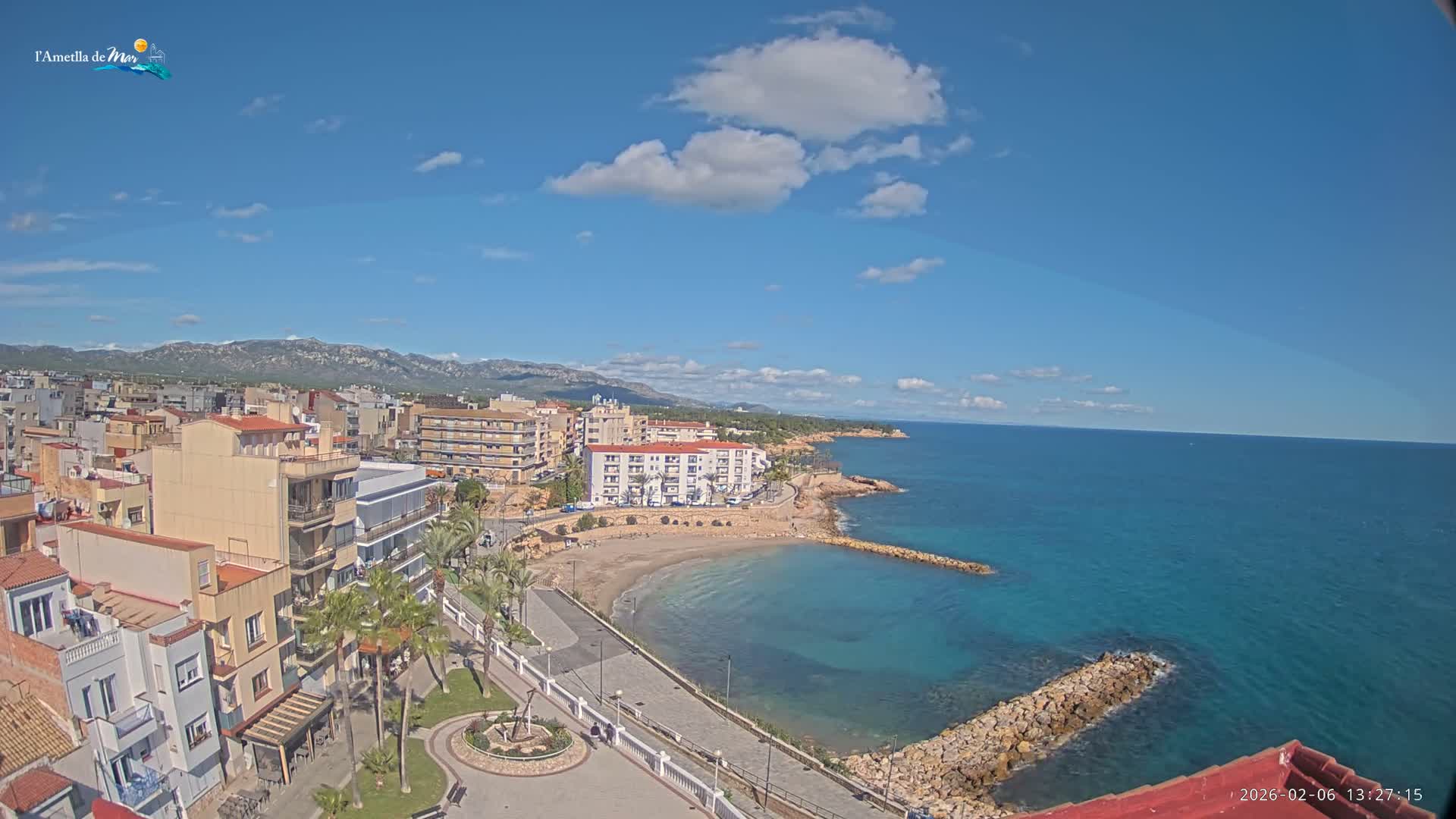 Ametlla de Mar City, Platja de l'Alguer (Alghero Beach) Live Cam - Tarragona, Catalonia, Spain
