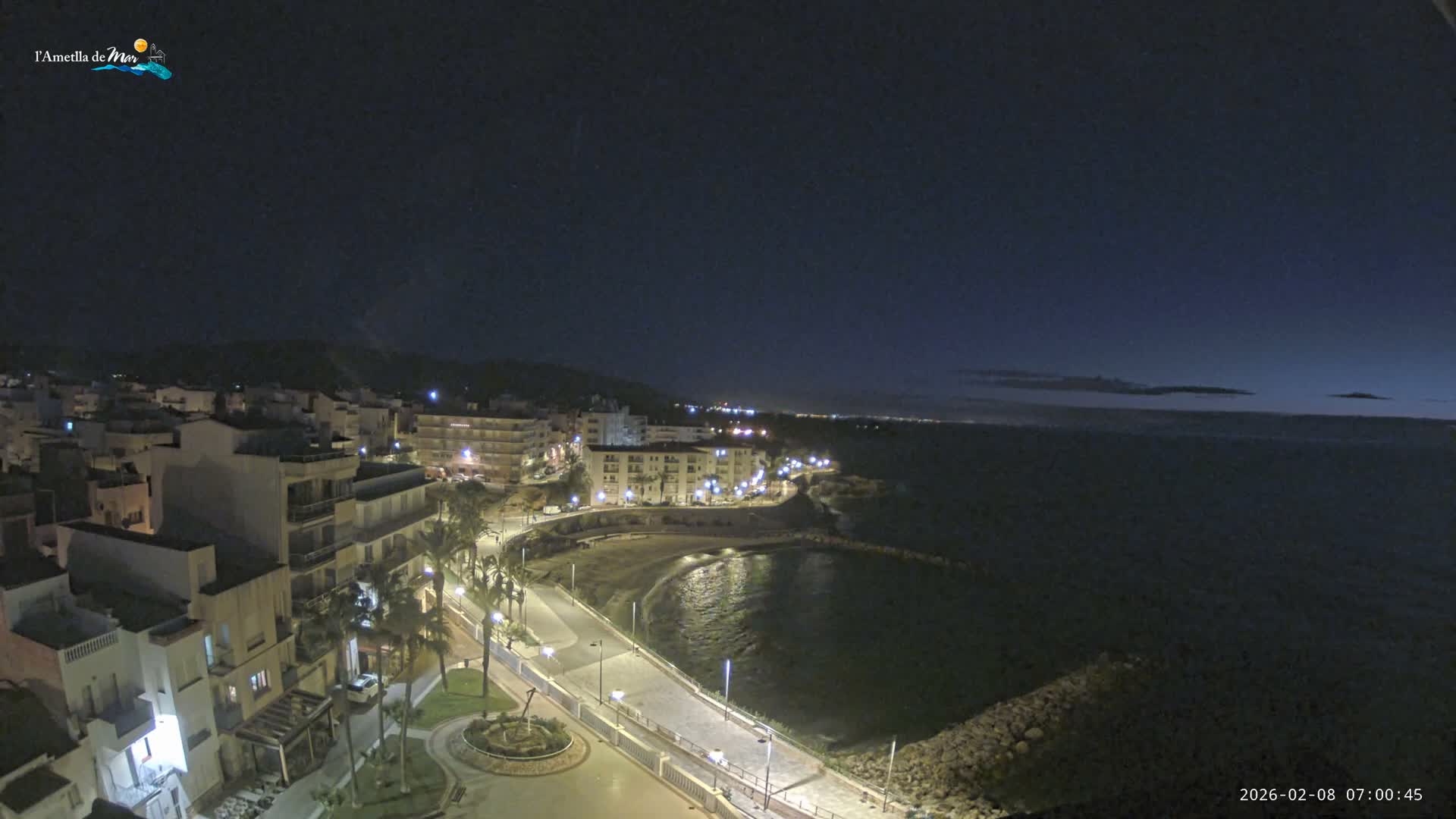Ametlla de Mar City, Platja de l'Alguer (Alghero Beach) Live Cam - Tarragona, Catalonia, Spain