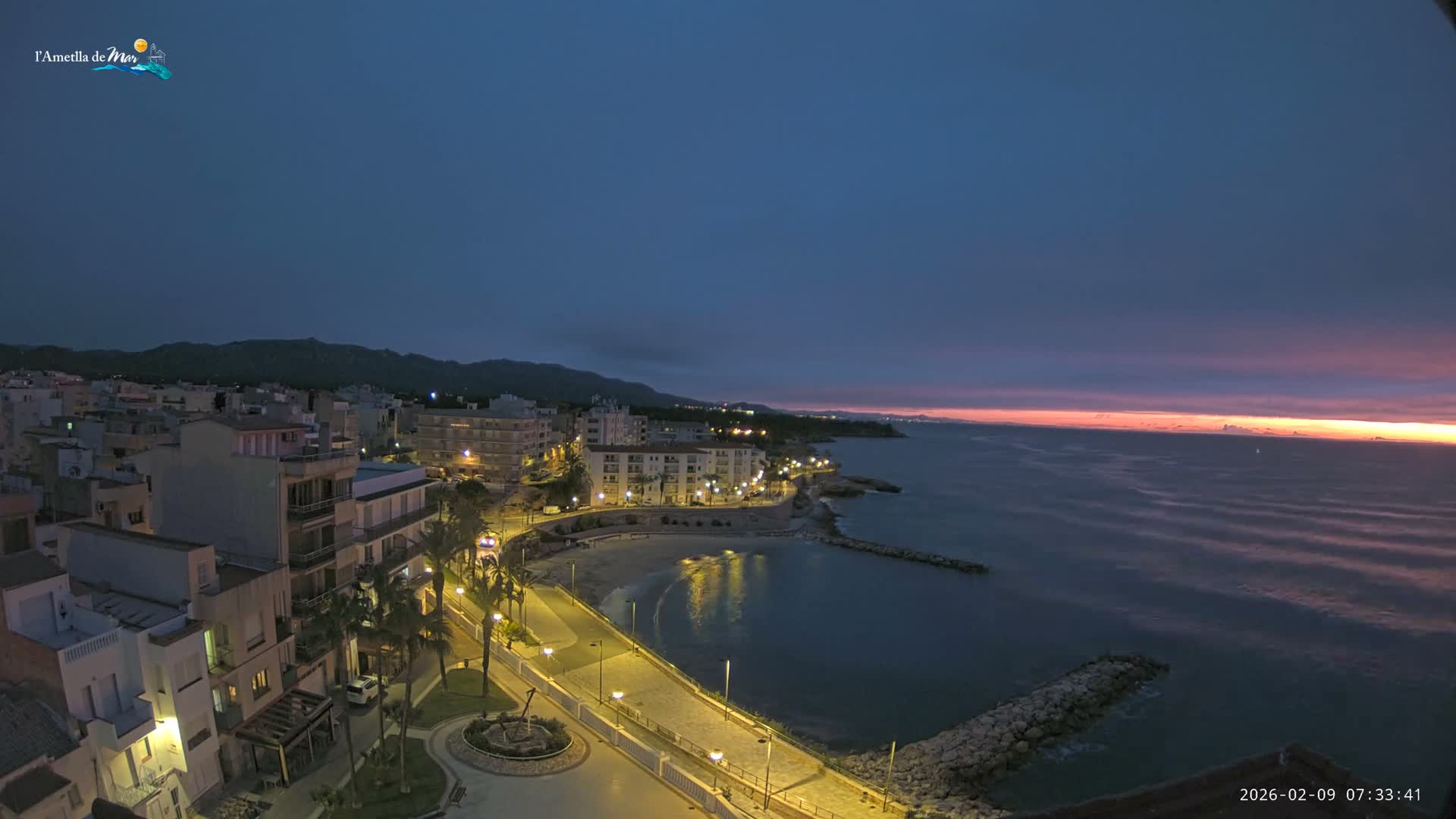 Ametlla de Mar City, Platja de l'Alguer (Alghero Beach) Live Cam - Tarragona, Catalonia, Spain