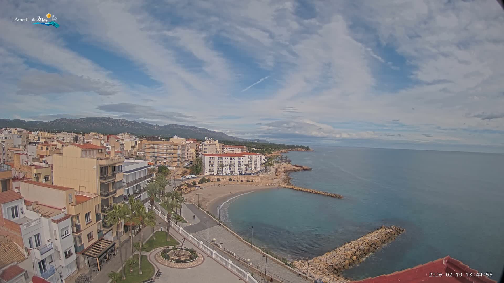 Ametlla de Mar City, Platja de l'Alguer (Alghero Beach) Live Cam - Tarragona, Catalonia, Spain