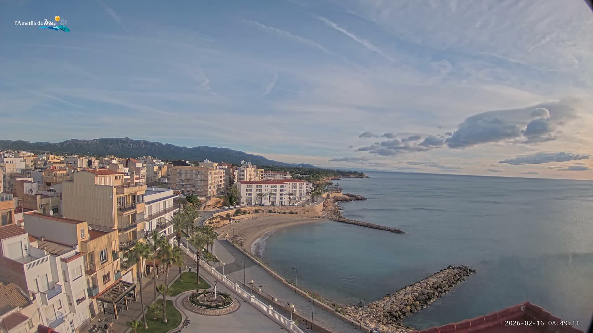 Ametlla de Mar City, Platja de l'Alguer (Alghero Beach) Live Cam - Tarragona, Catalonia, Spain
