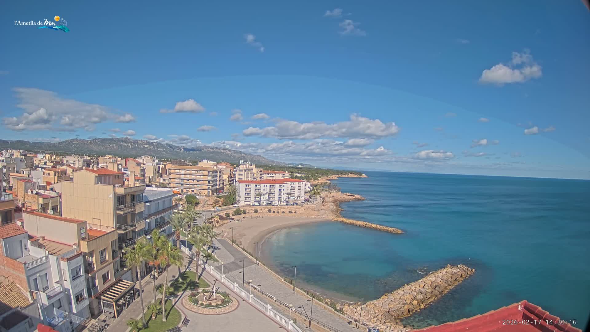Ametlla de Mar City, Platja de l'Alguer (Alghero Beach) Live Cam - Tarragona, Catalonia, Spain