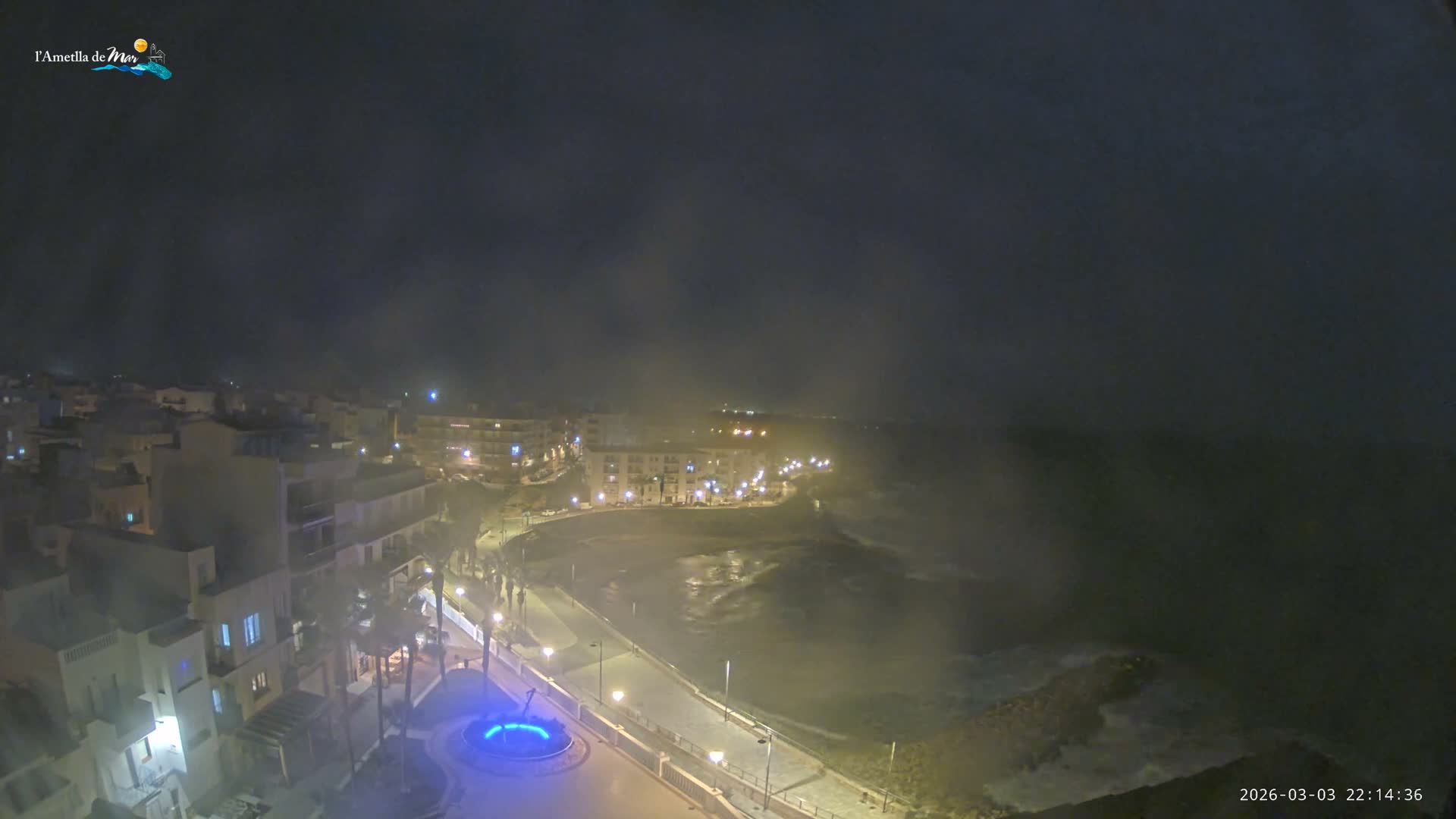 Ametlla de Mar City, Platja de l'Alguer (Alghero Beach) Live Cam - Tarragona, Catalonia, Spain