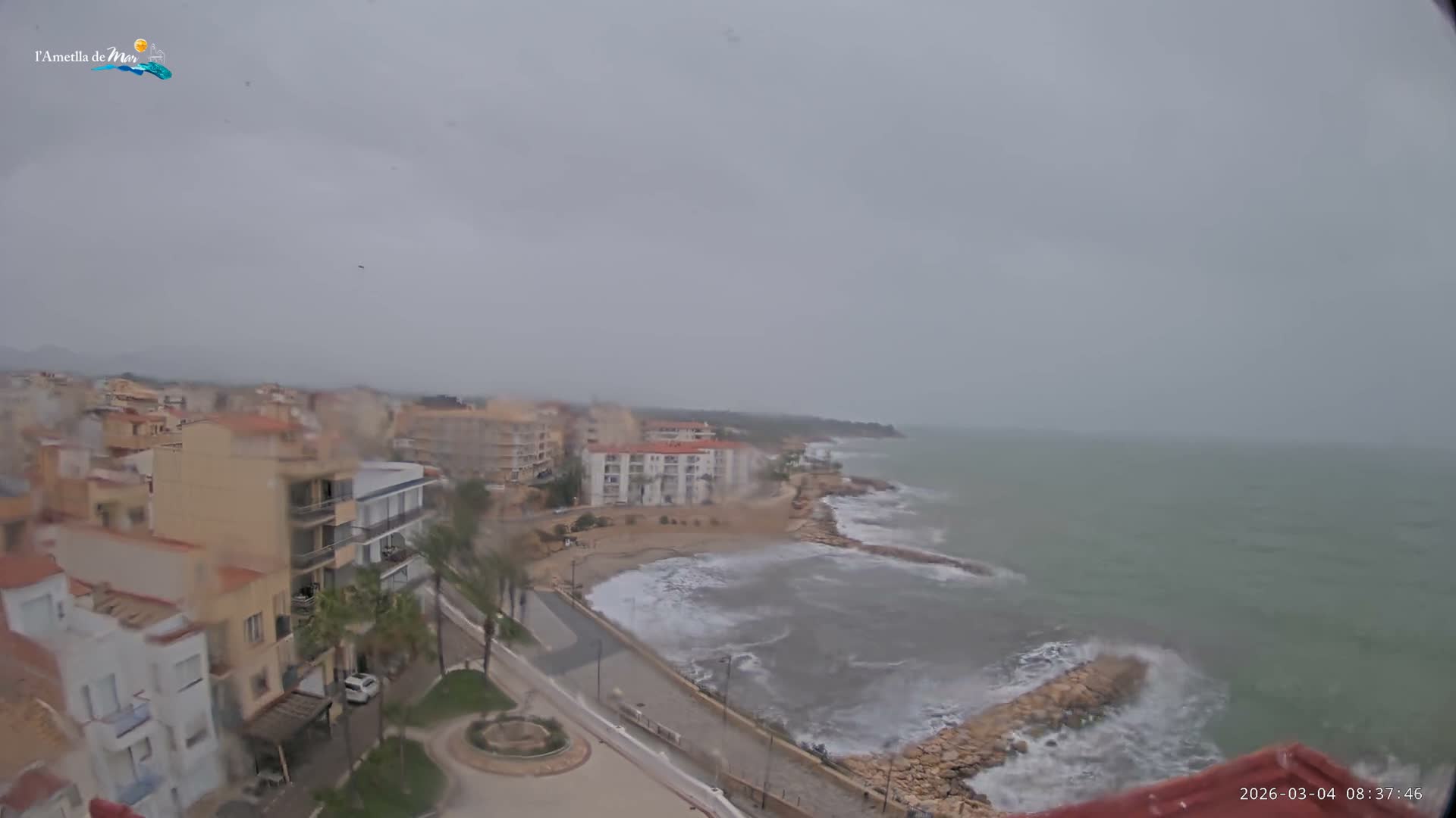 Ametlla de Mar City, Platja de l'Alguer (Alghero Beach) Live Cam - Tarragona, Catalonia, Spain