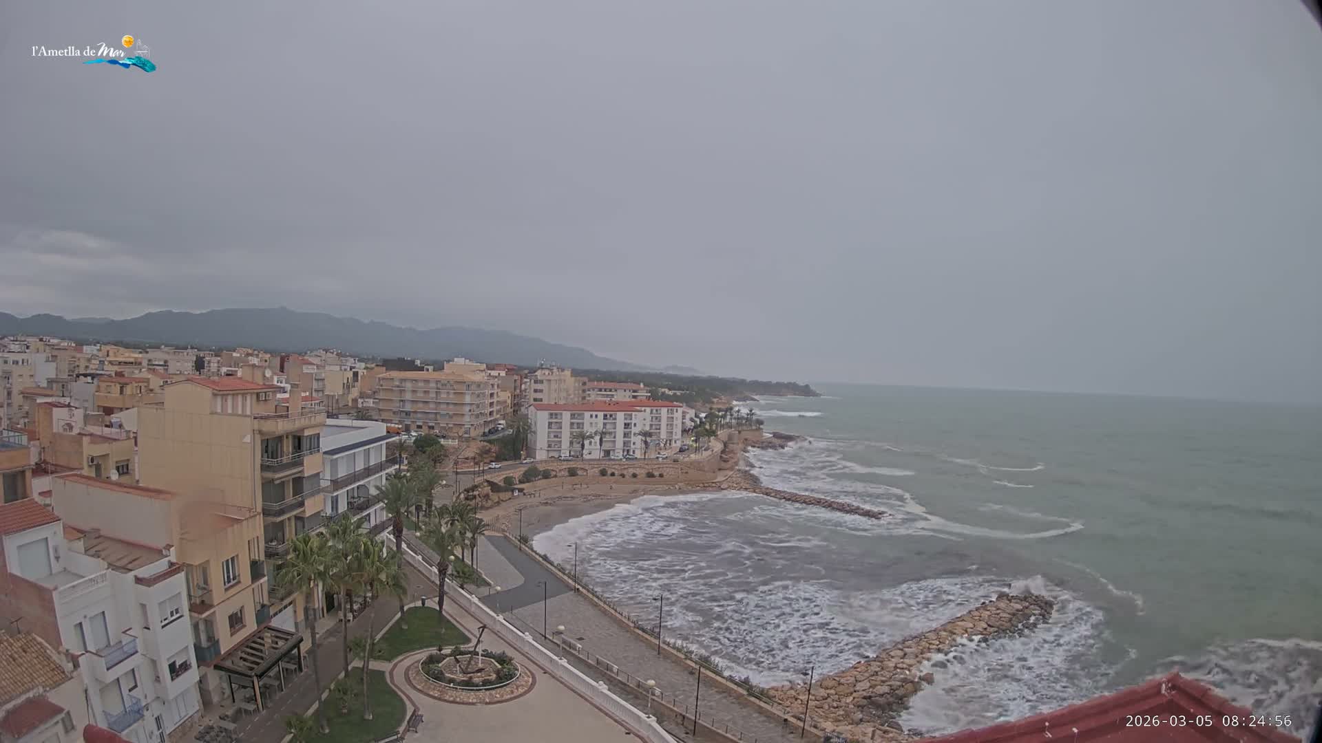 Ametlla de Mar City, Platja de l'Alguer (Alghero Beach) Live Cam - Tarragona, Catalonia, Spain