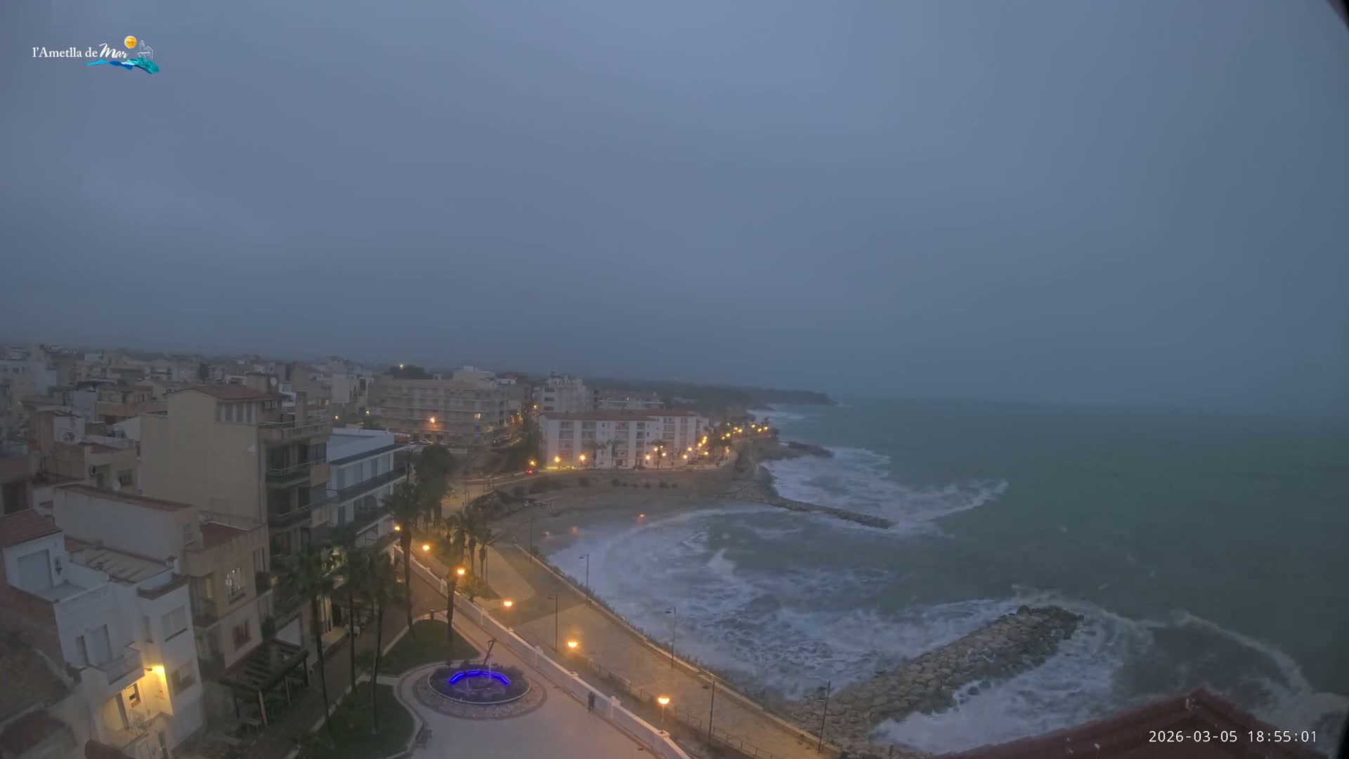 Ametlla de Mar City, Platja de l'Alguer (Alghero Beach) Live Cam - Tarragona, Catalonia, Spain