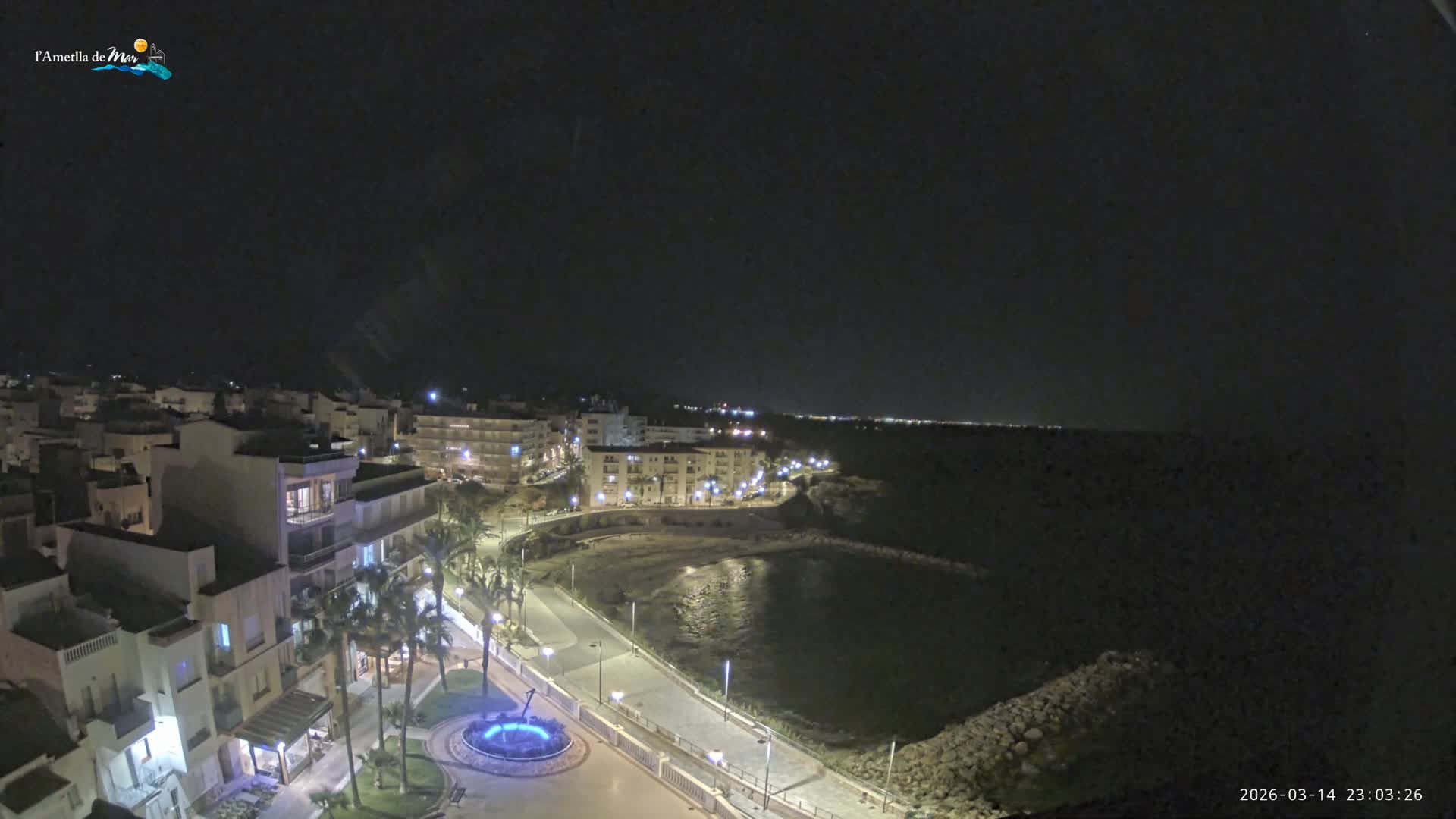 Ametlla de Mar City, Platja de l'Alguer (Alghero Beach) Live Cam - Tarragona, Catalonia, Spain