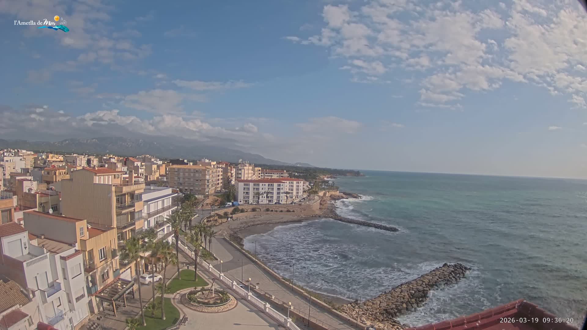Ametlla de Mar City, Platja de l'Alguer (Alghero Beach) Live Cam - Tarragona, Catalonia, Spain