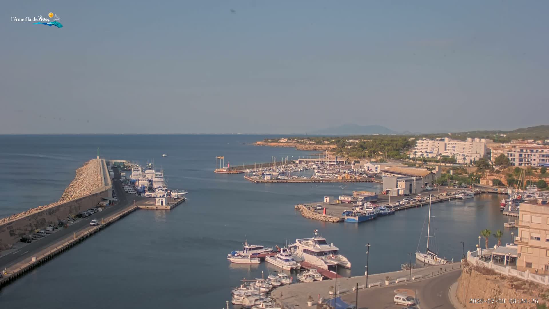 L'Ametlla de Mar Harbor Live Cam -T arragona, Catalonia, Spain