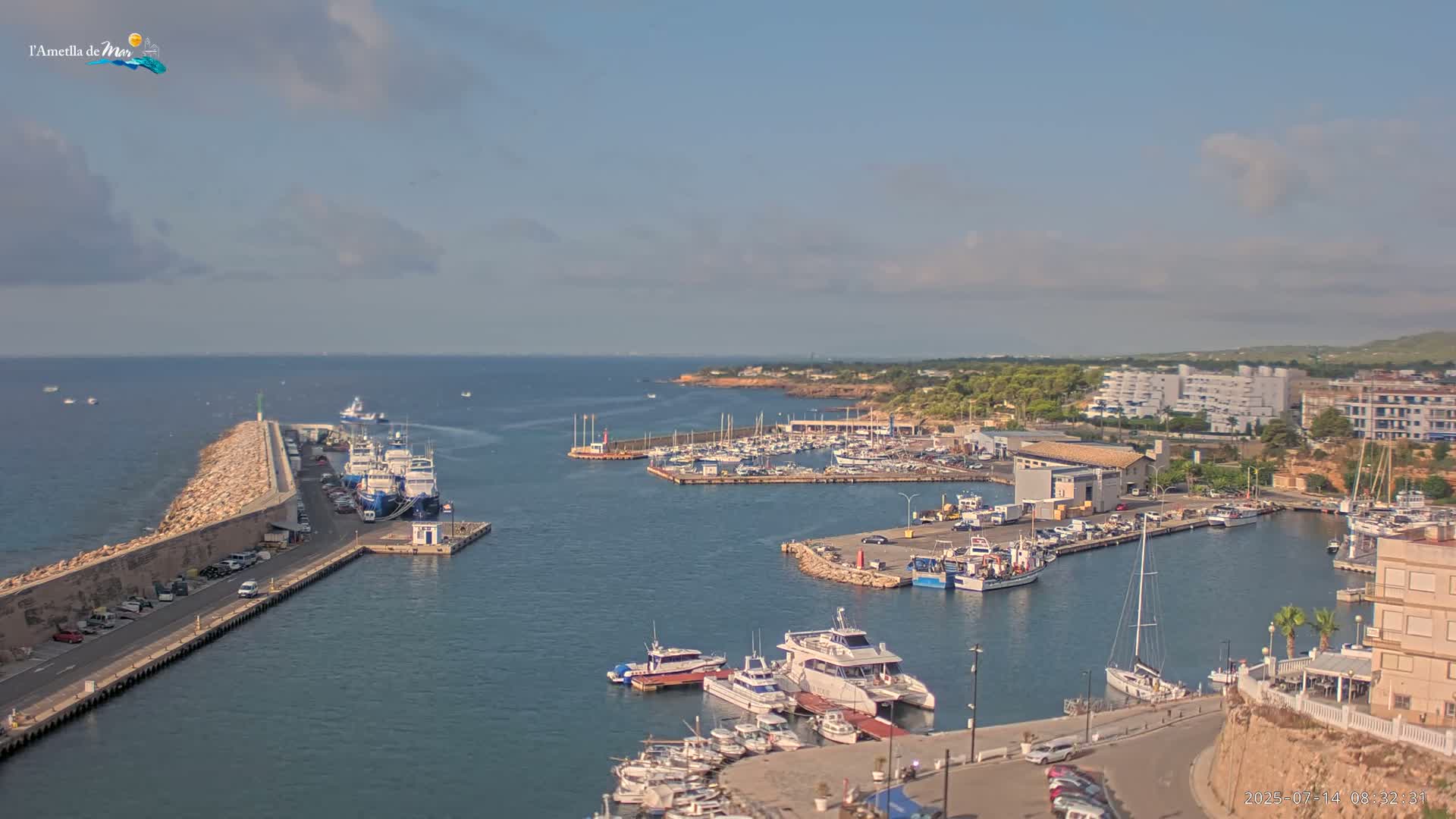L'Ametlla de Mar Harbor Live Cam -T arragona, Catalonia, Spain