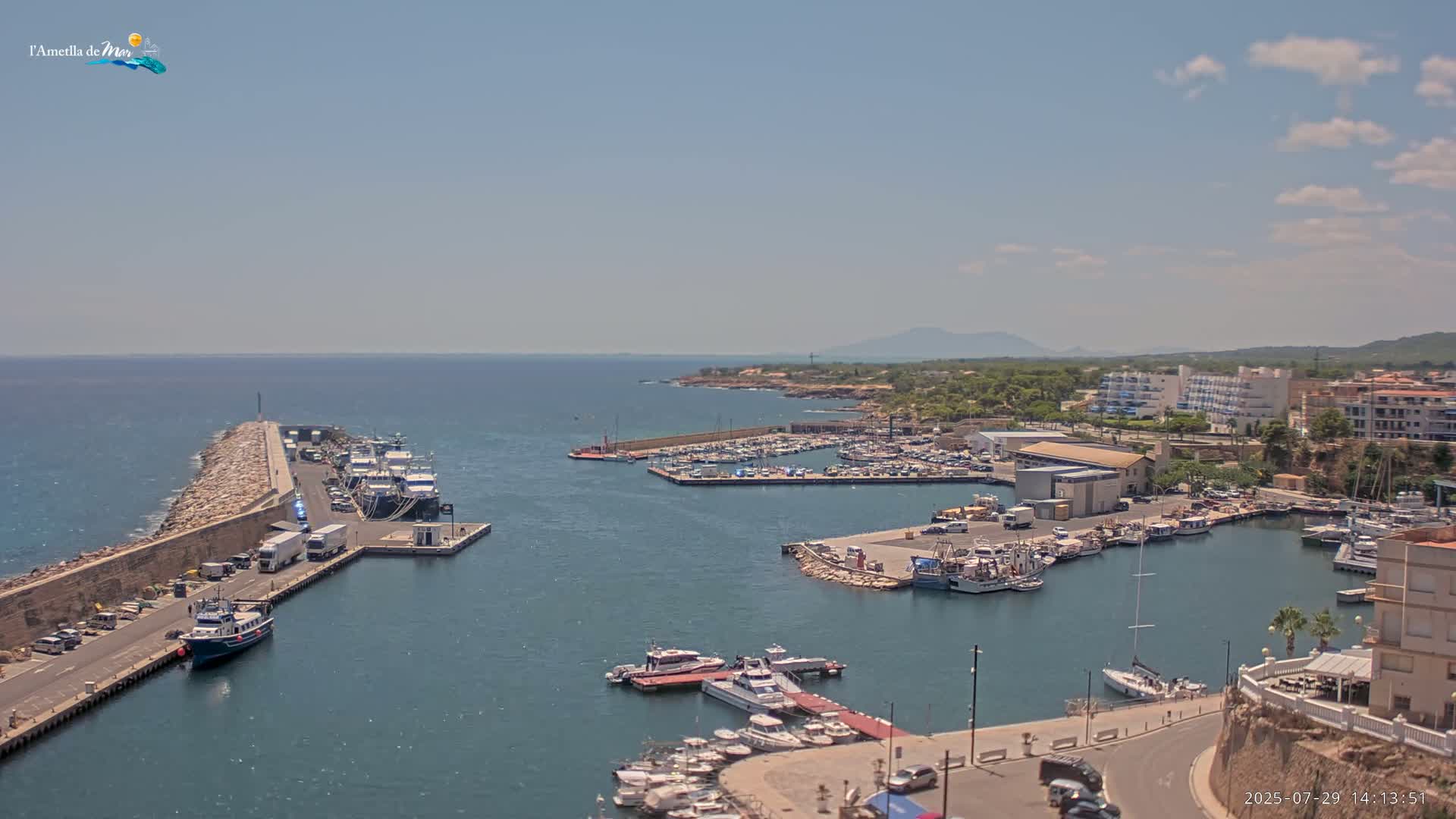 L'Ametlla de Mar Harbor Live Cam -T arragona, Catalonia, Spain