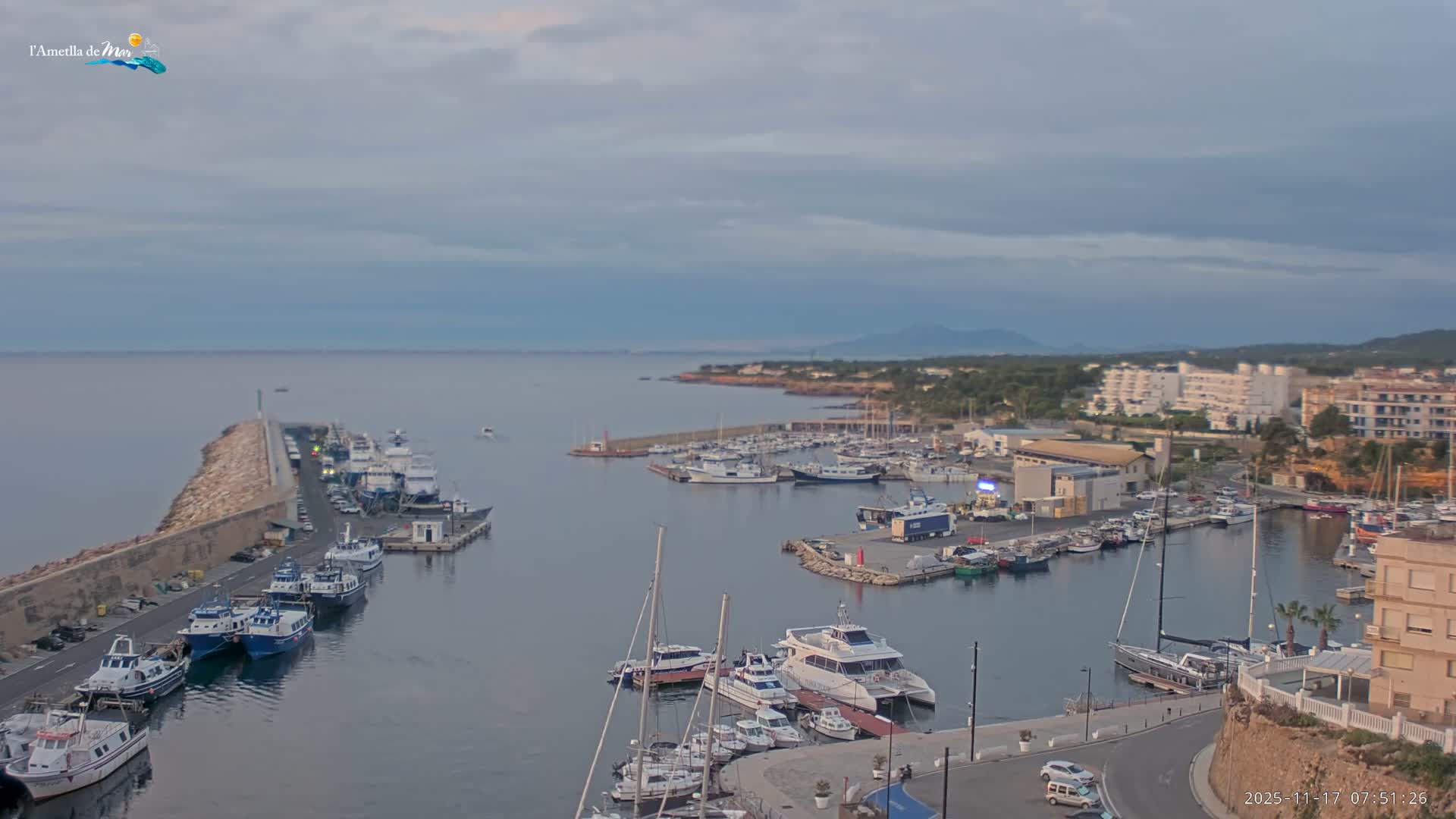L'Ametlla de Mar Harbor Live Cam -T arragona, Catalonia, Spain