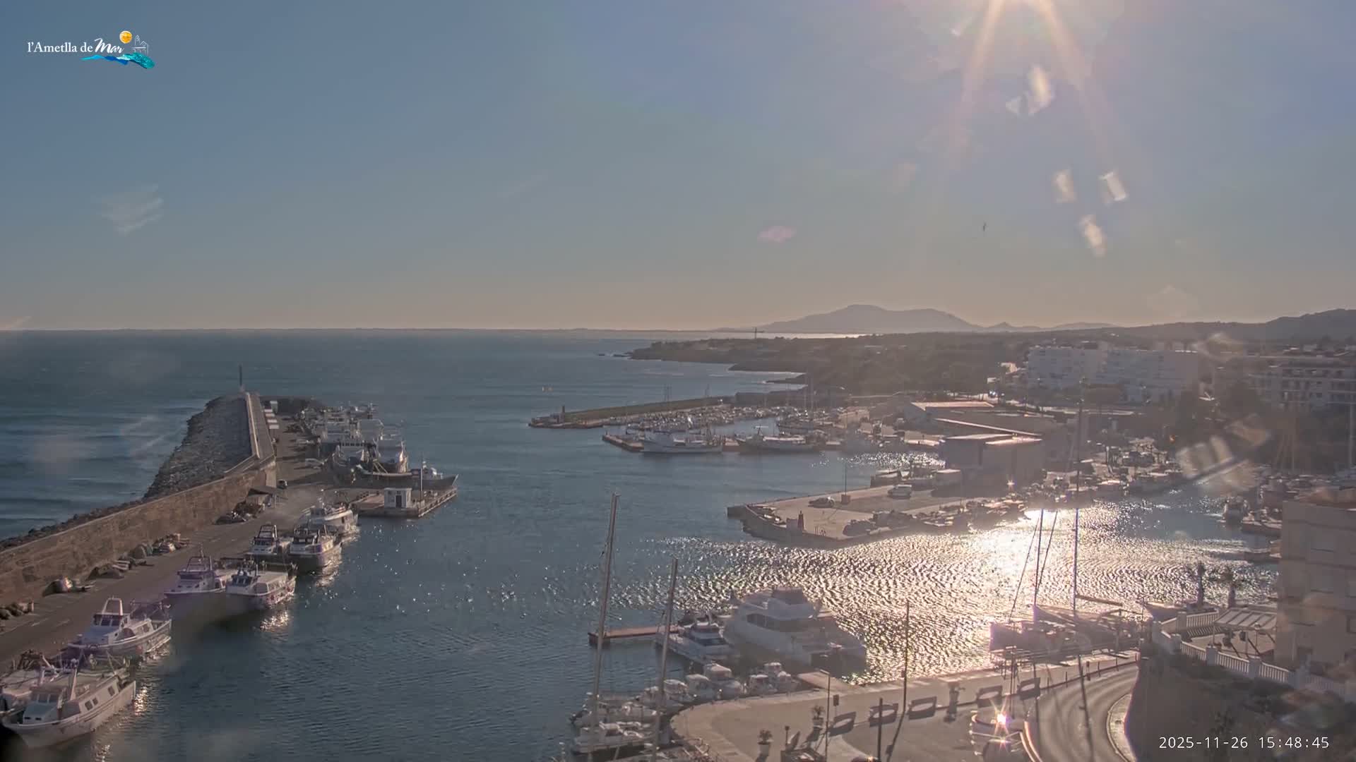 L'Ametlla de Mar Harbor Live Cam -T arragona, Catalonia, Spain