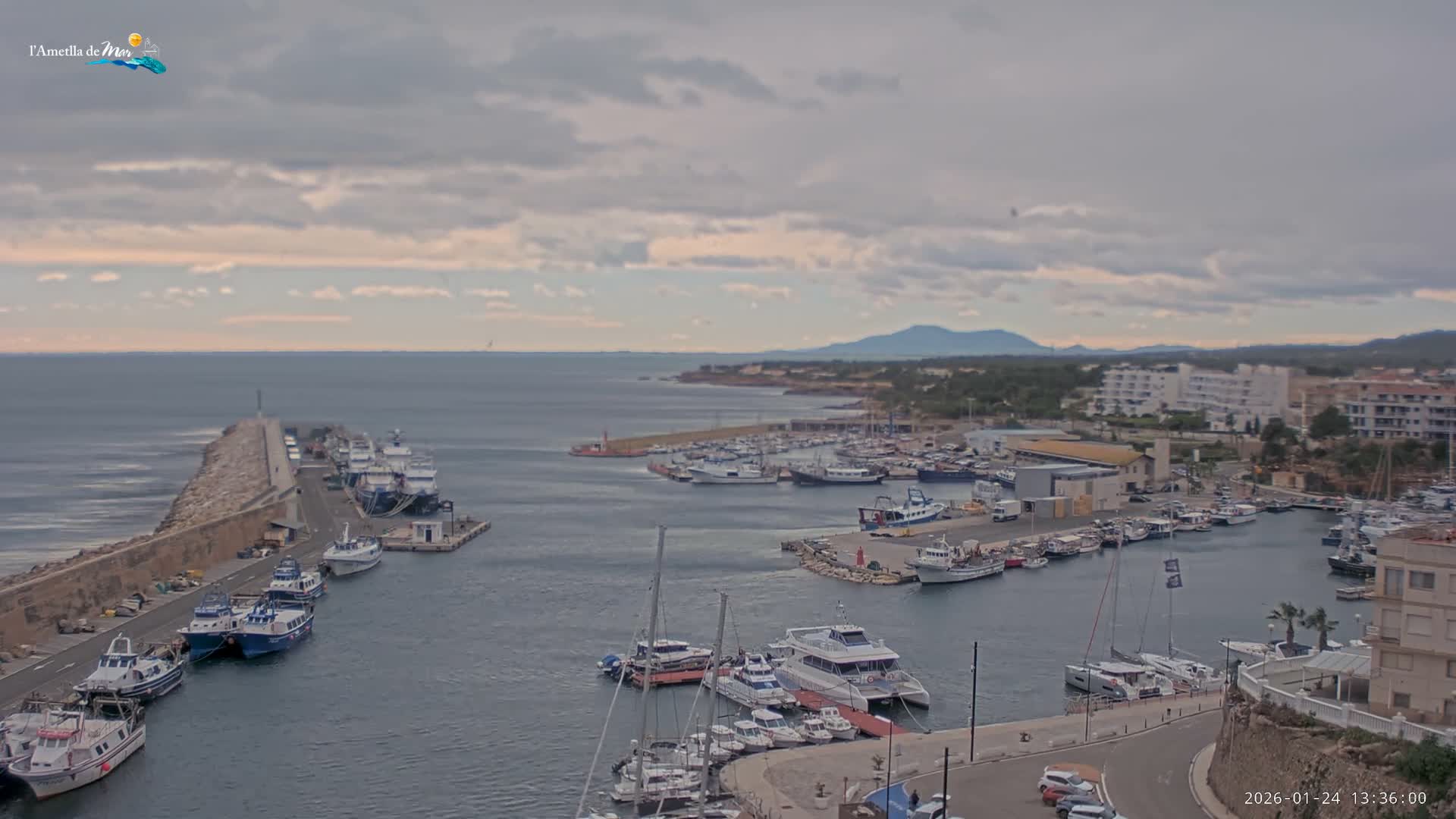 L'Ametlla de Mar Harbor Live Cam -T arragona, Catalonia, Spain