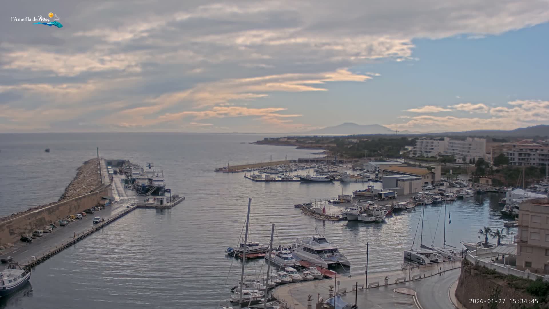 L'Ametlla de Mar Harbor Live Cam -T arragona, Catalonia, Spain