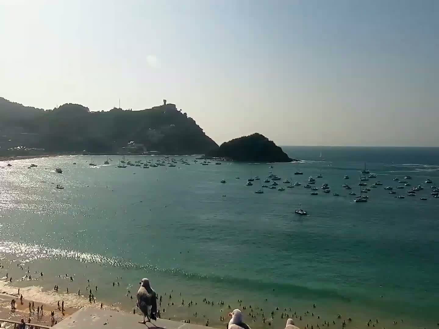 San Sebastian, Playa La Concha Beach Live Cam - Gipuzkoa, Basque, Spain