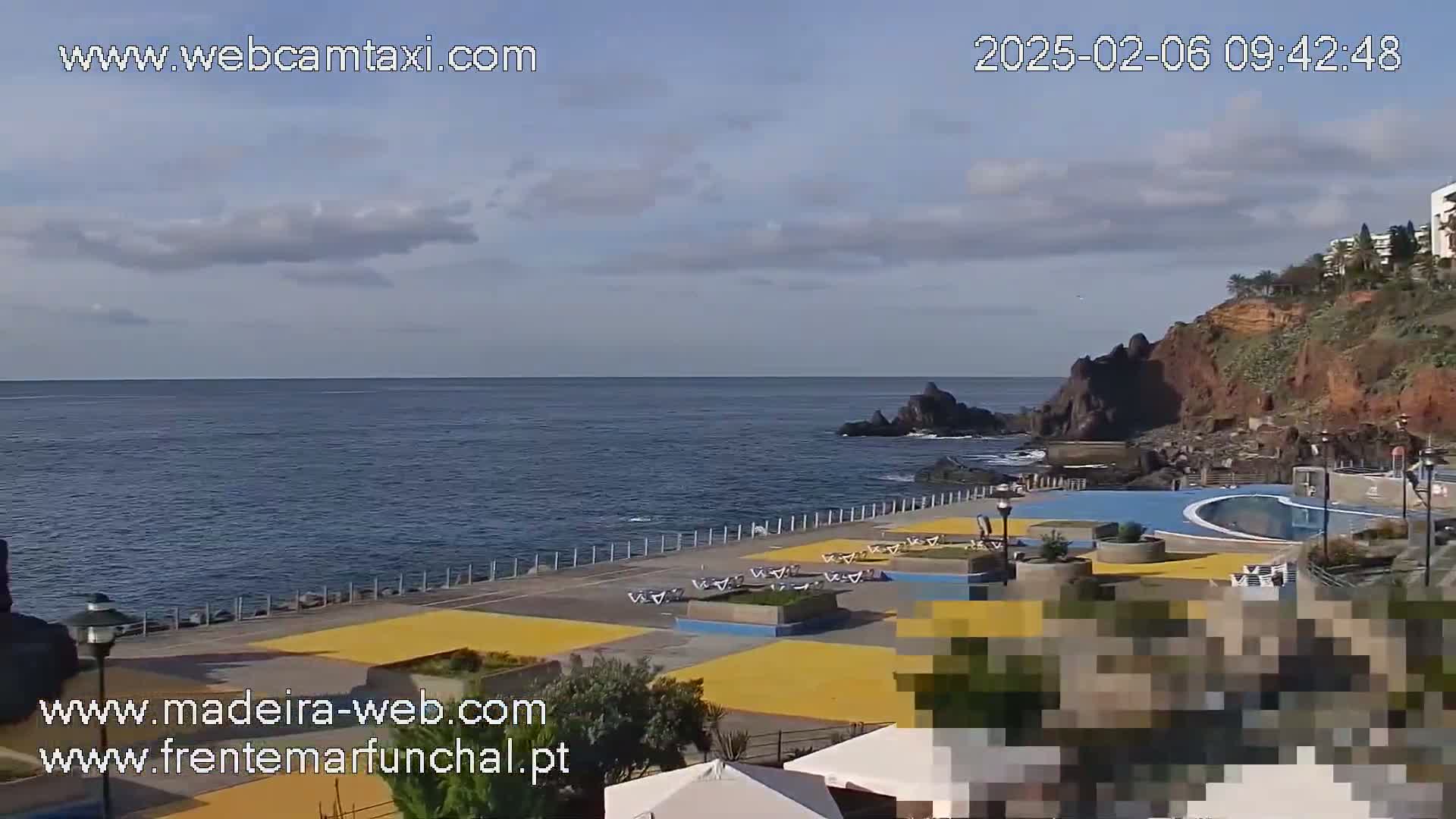 Sao Martinho, Praia da Ponta Gorda Coast Live Cam - Funchal, Madeira, Spain