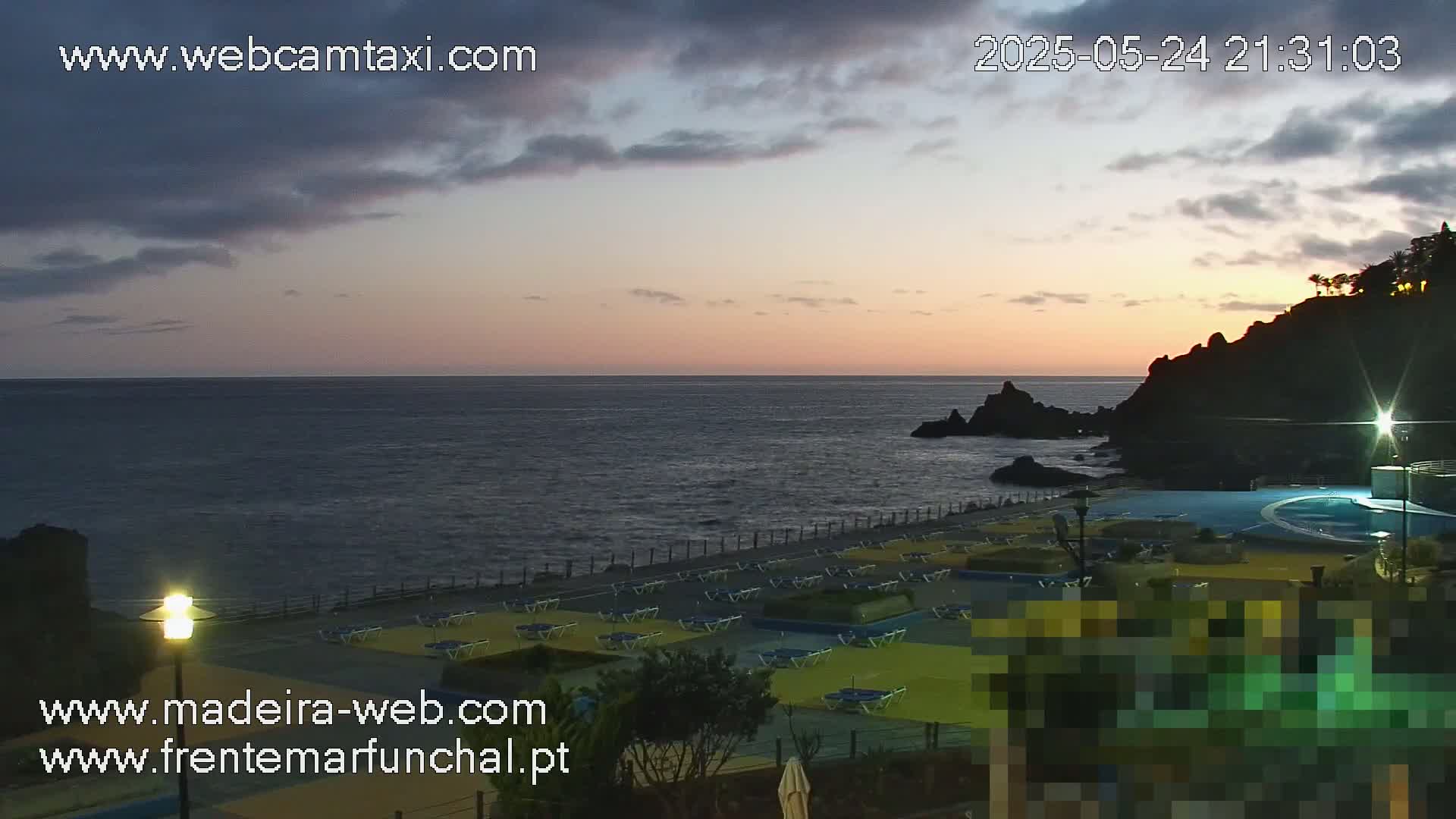 Sao Martinho, Praia da Ponta Gorda Coast Live Cam - Funchal, Madeira, Spain