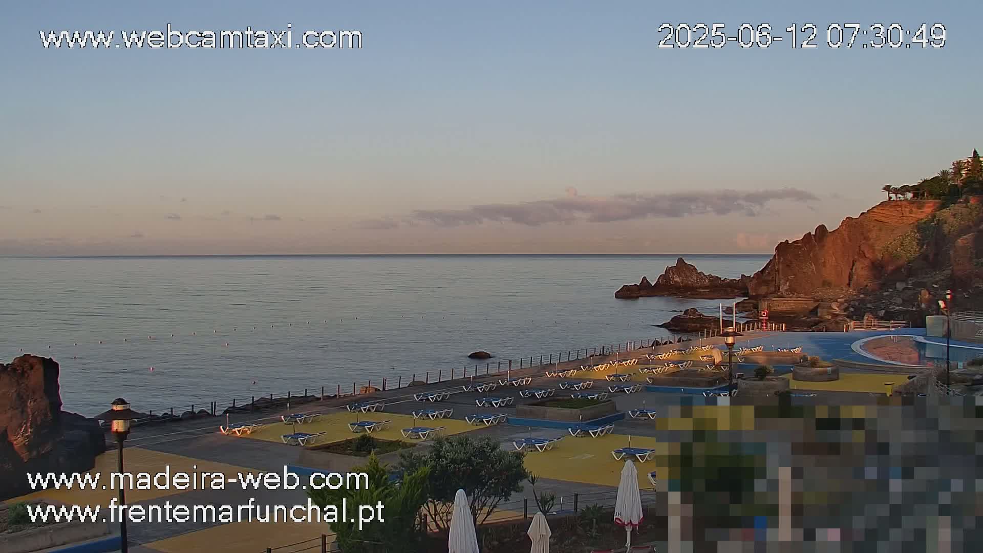 Sao Martinho, Praia da Ponta Gorda Coast Live Cam - Funchal, Madeira, Spain