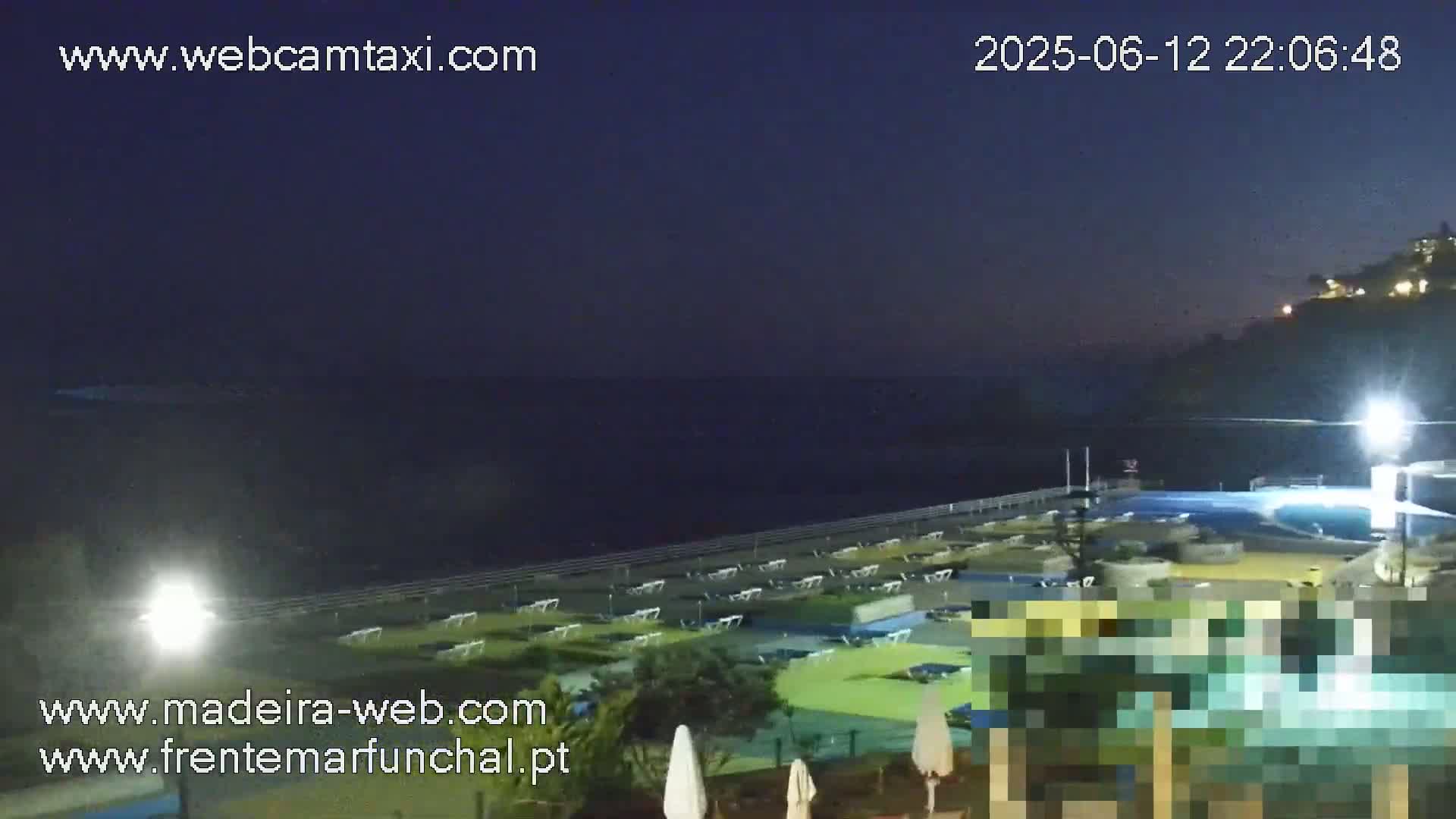Sao Martinho, Praia da Ponta Gorda Coast Live Cam - Funchal, Madeira, Spain