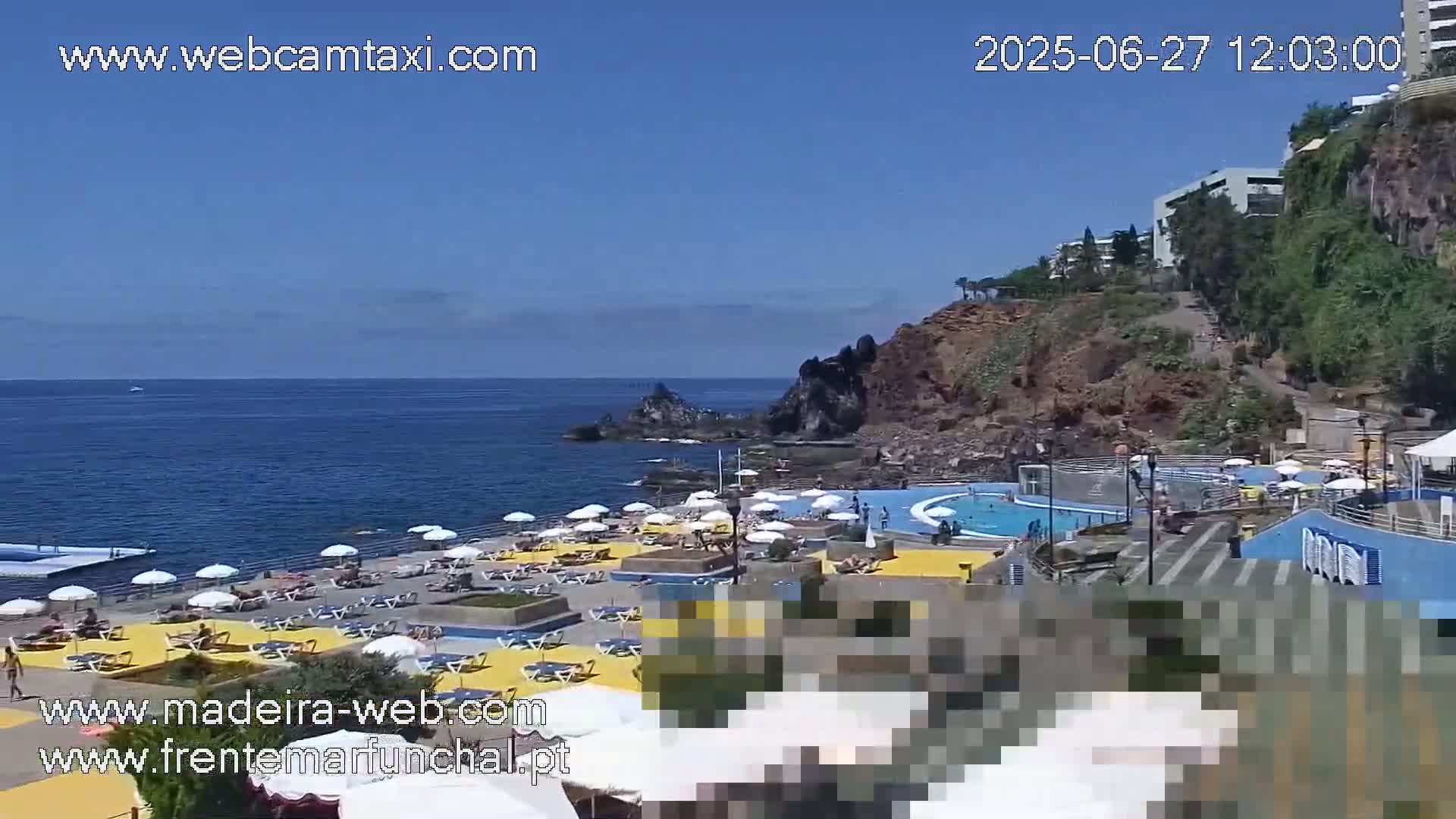 Sao Martinho, Praia da Ponta Gorda Coast Live Cam - Funchal, Madeira, Portugal