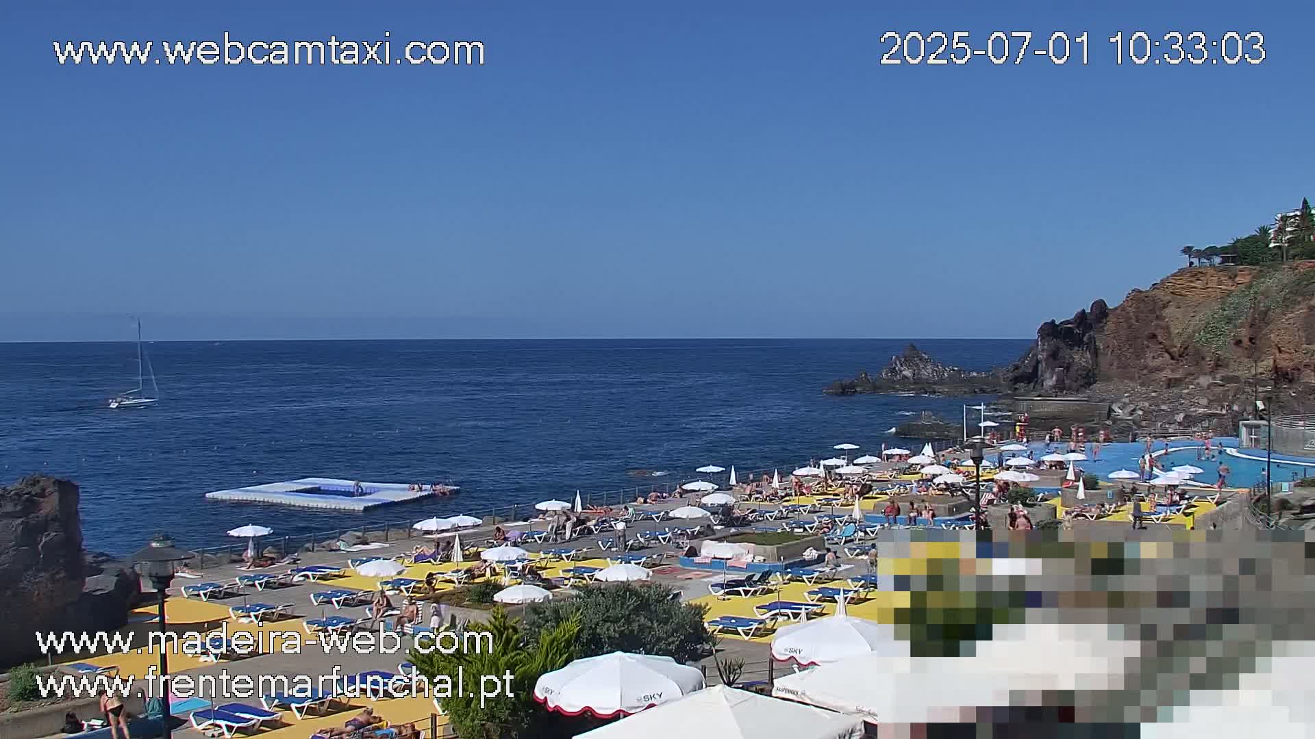 Sao Martinho, Praia da Ponta Gorda Coast Live Cam - Funchal, Madeira, Portugal