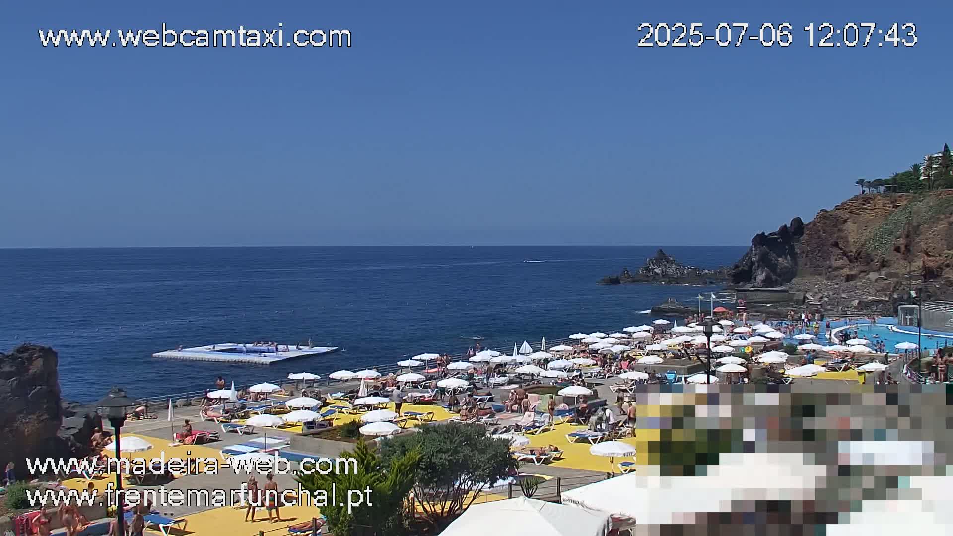Sao Martinho, Praia da Ponta Gorda Coast Live Cam - Funchal, Madeira, Portugal