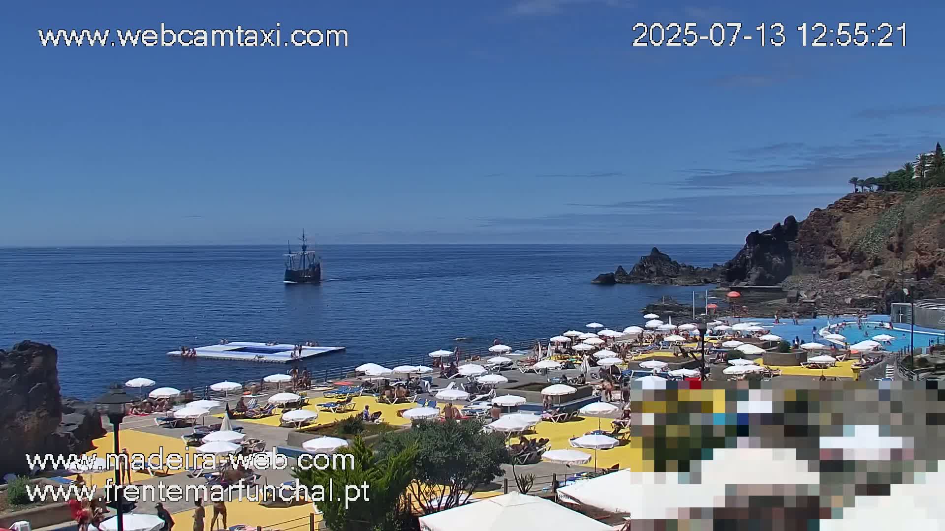 Sao Martinho, Praia da Ponta Gorda Coast Live Cam - Funchal, Madeira, Portugal