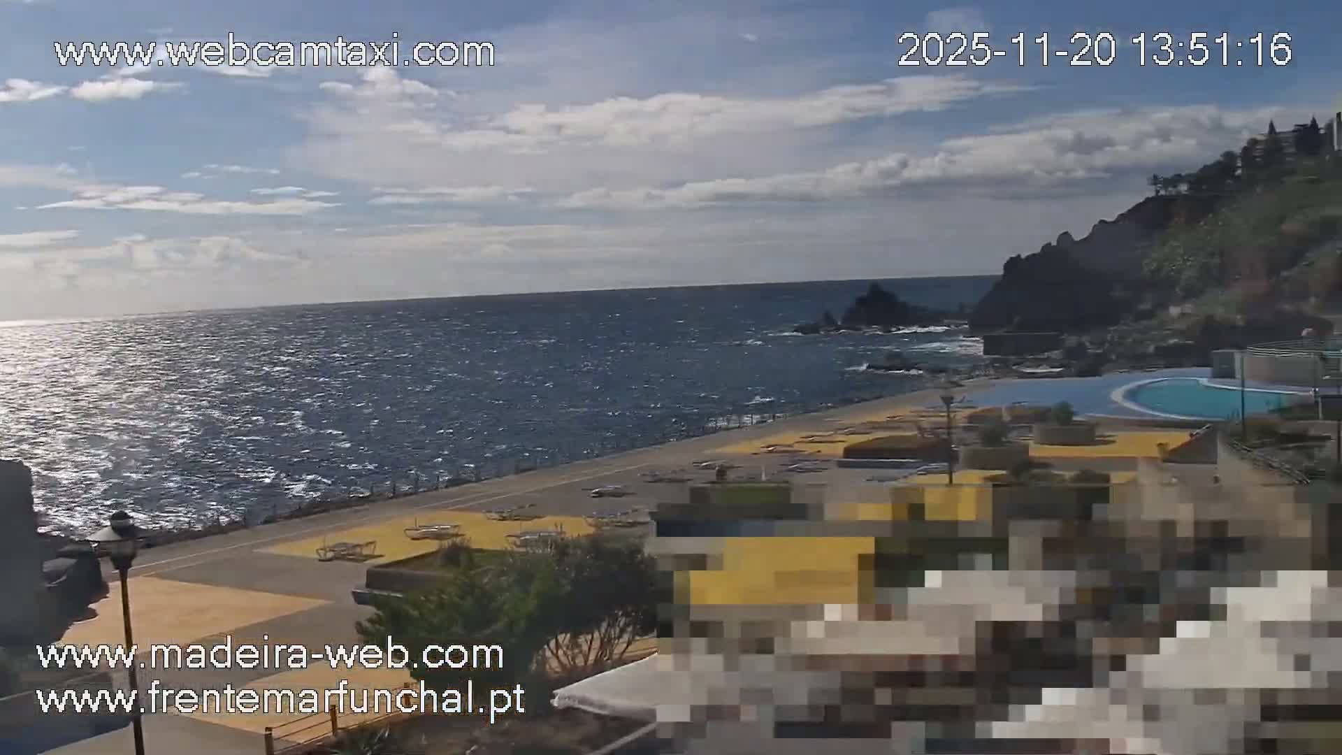 Sao Martinho, Praia da Ponta Gorda Coast Live Cam - Funchal, Madeira, Portugal