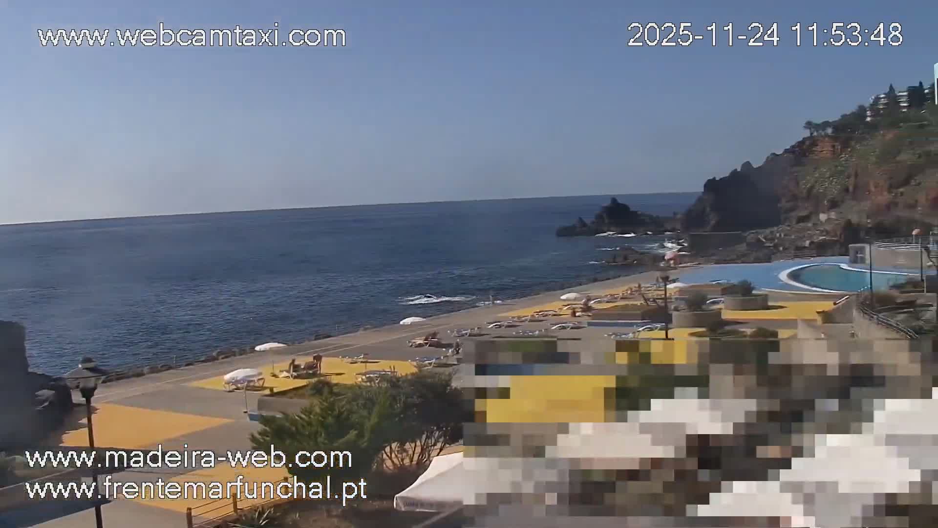 Sao Martinho, Praia da Ponta Gorda Coast Live Cam - Funchal, Madeira, Portugal