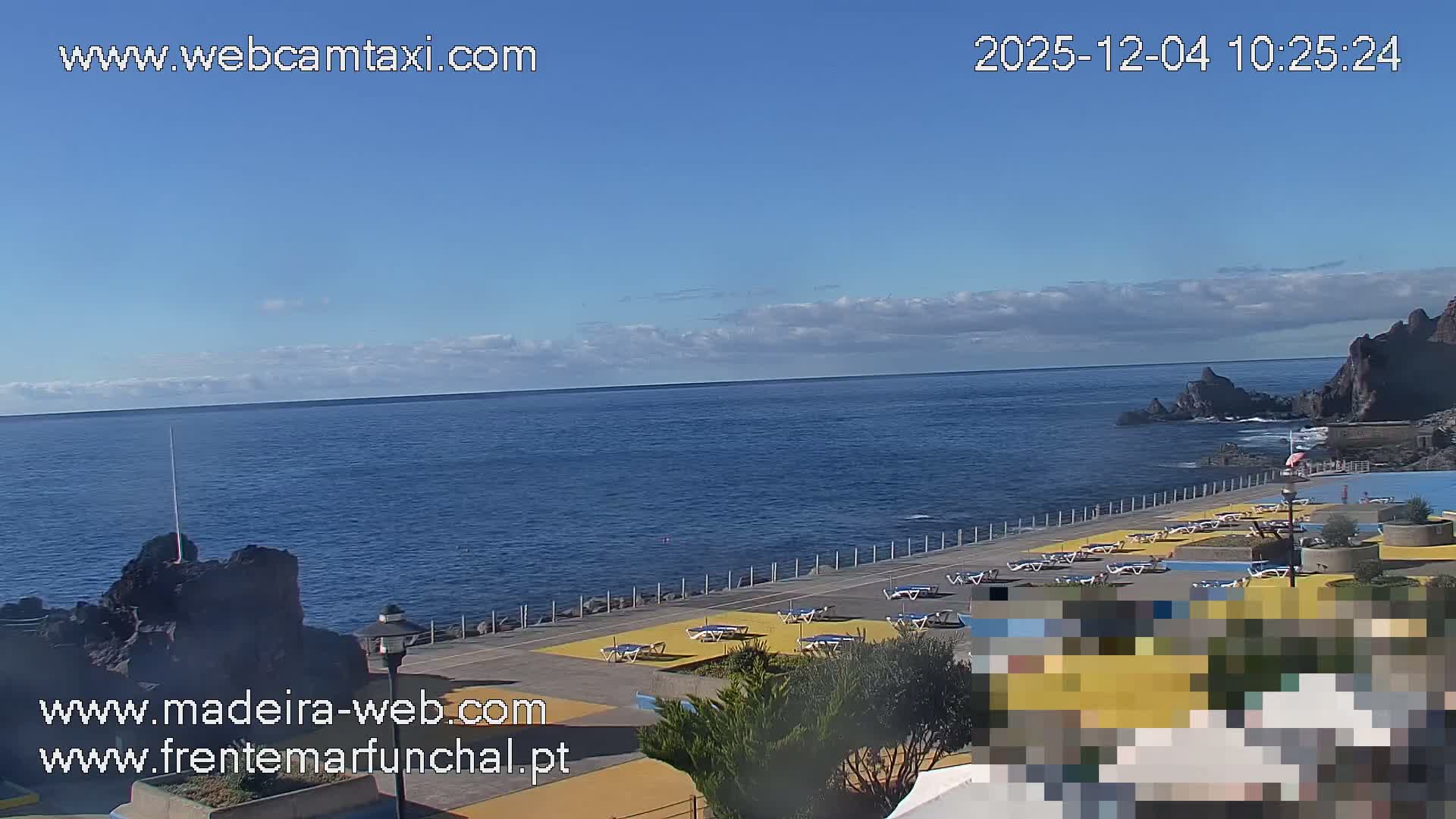 Sao Martinho, Praia da Ponta Gorda Coast Live Cam - Funchal, Madeira, Portugal