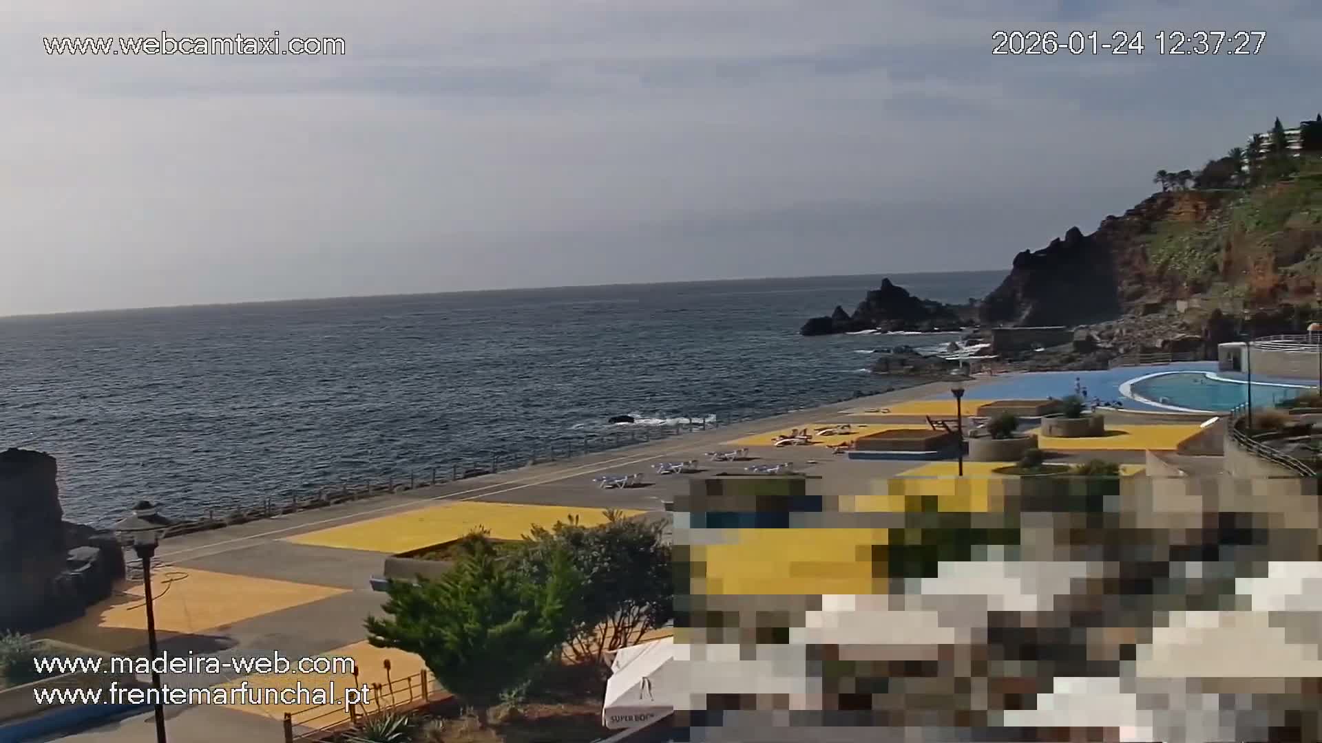 Sao Martinho, Praia da Ponta Gorda Coast Live Cam - Funchal, Madeira, Portugal
