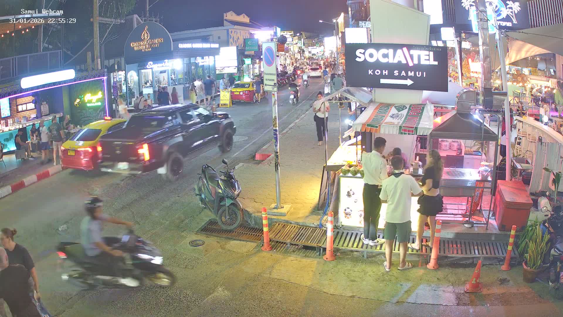 Chaweng Town Center Live Cam - Ko Samui, Surat Thani, Thailand