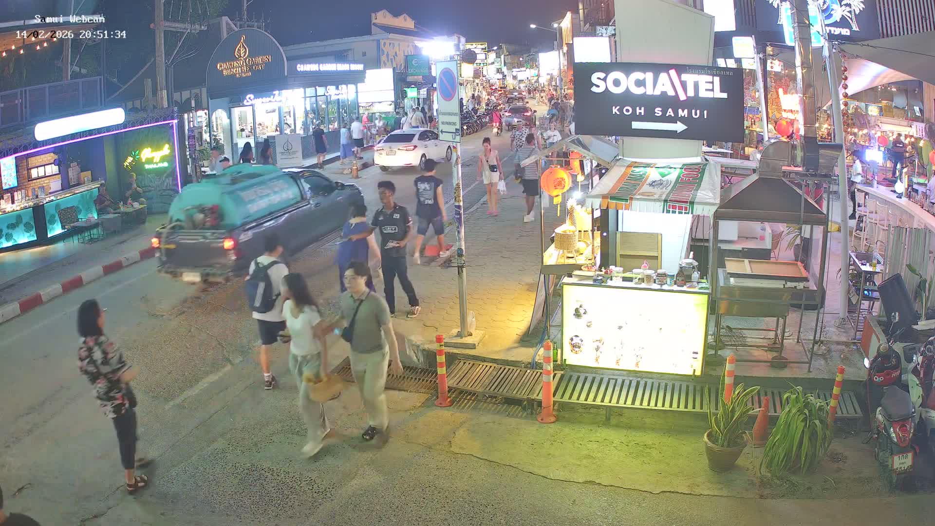 Chaweng Town Center Live Cam - Ko Samui, Surat Thani, Thailand