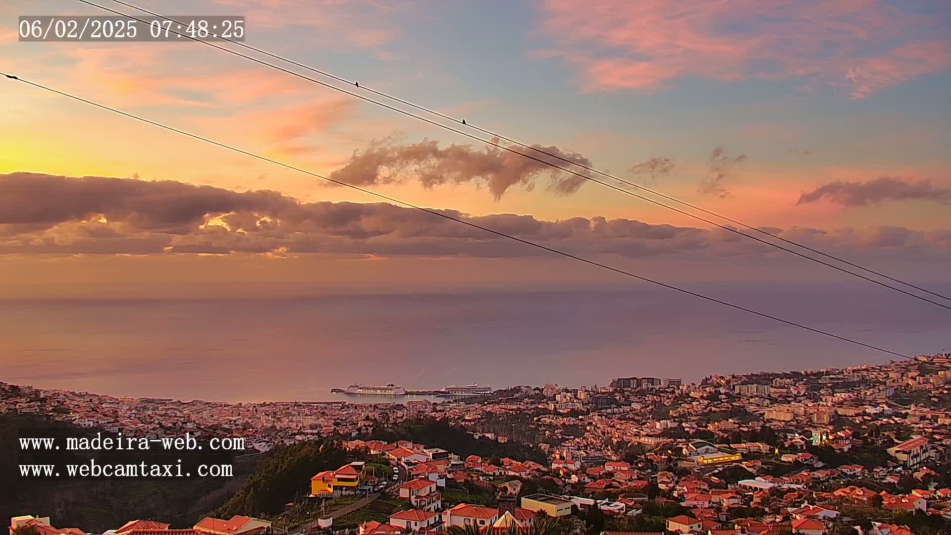Funchal City  Skyline Live Cam from Sao Roque - Funchal, Madeira, Portugal
