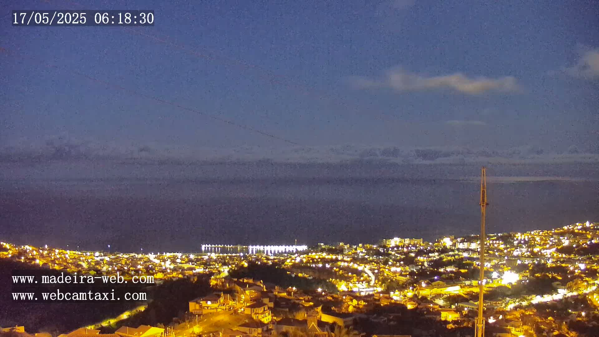 Funchal City  Skyline Live Cam from Sao Roque - Funchal, Madeira, Portugal