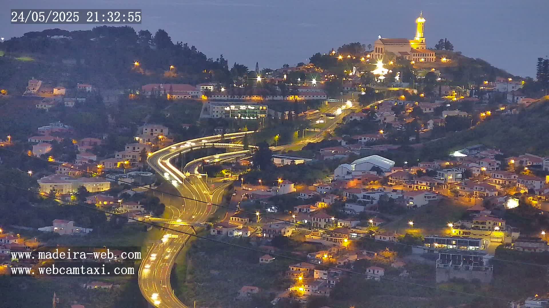 Funchal City  Skyline Live Cam from Sao Roque - Funchal, Madeira, Portugal