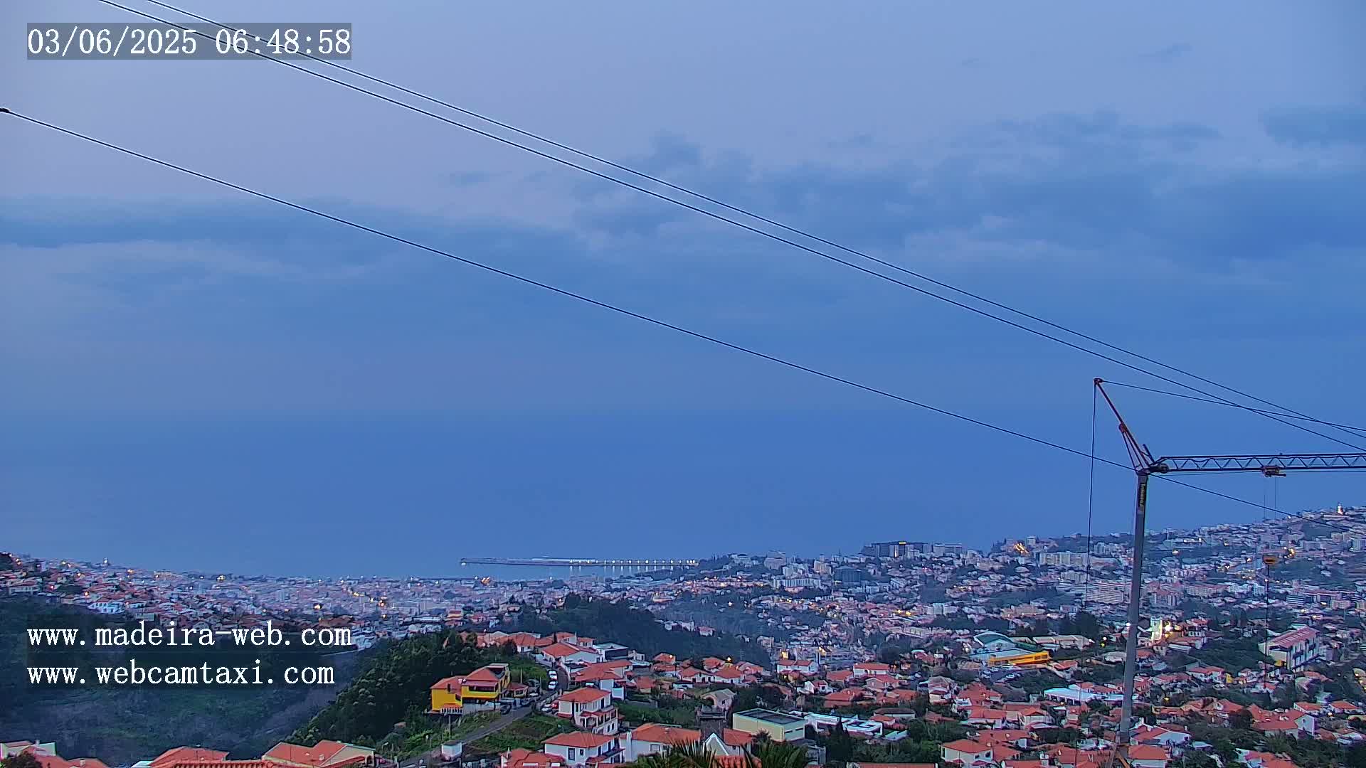 Funchal City  Skyline Live Cam from Sao Roque - Funchal, Madeira, Portugal