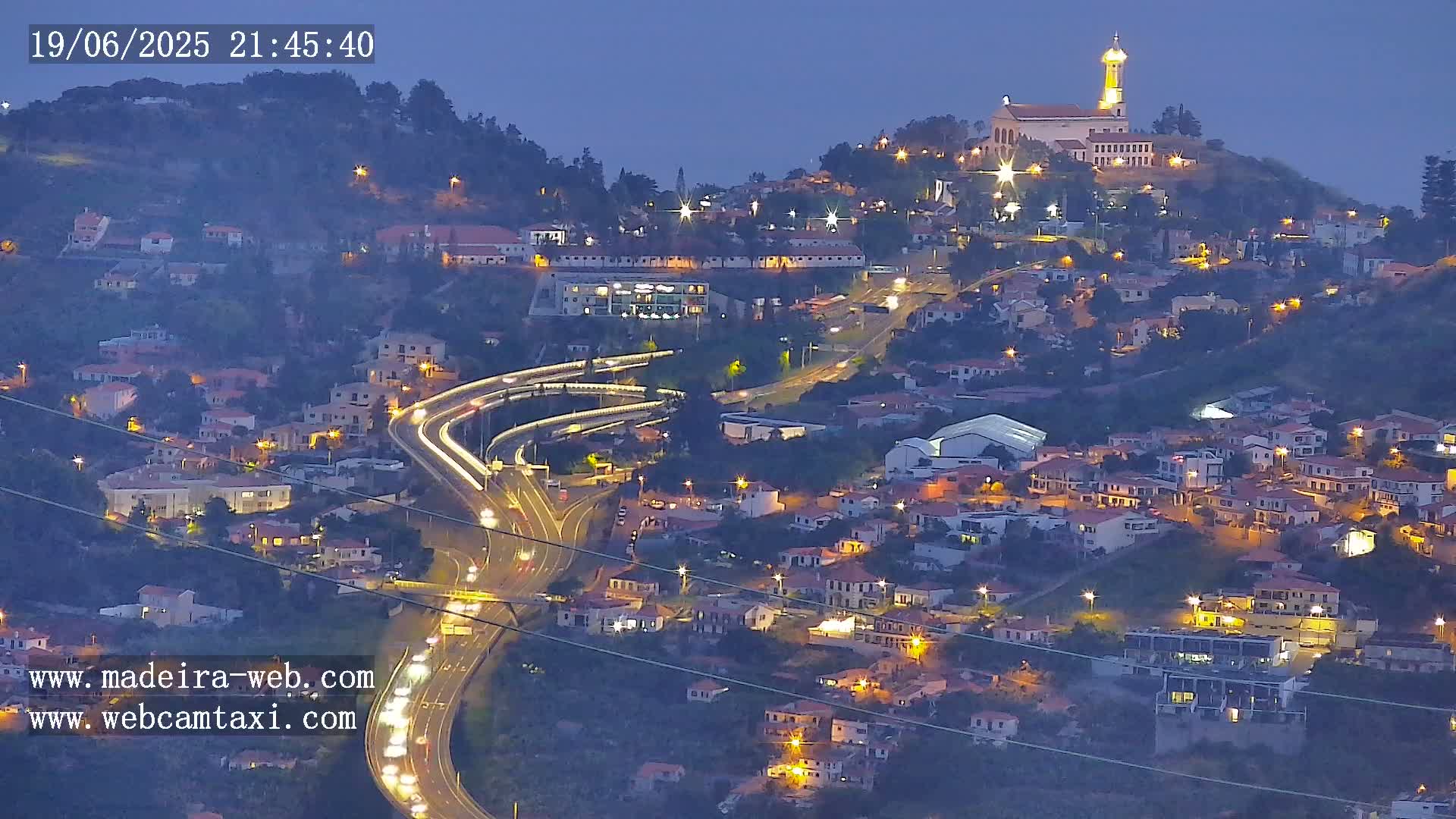 Funchal City  Skyline Live Cam from Sao Roque - Funchal, Madeira, Portugal