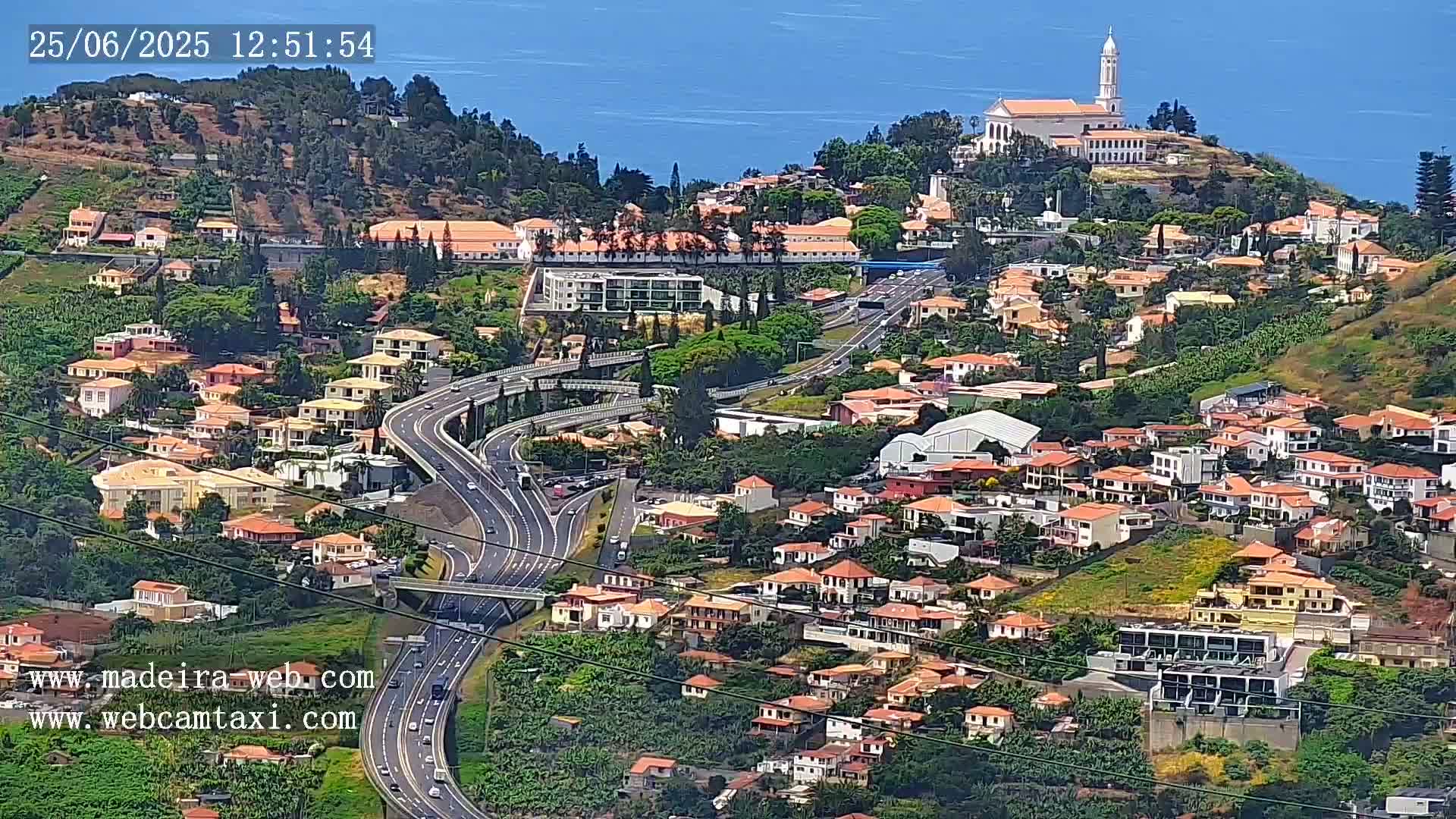Funchal City  Skyline Live Cam from Sao Roque - Funchal, Madeira, Portugal