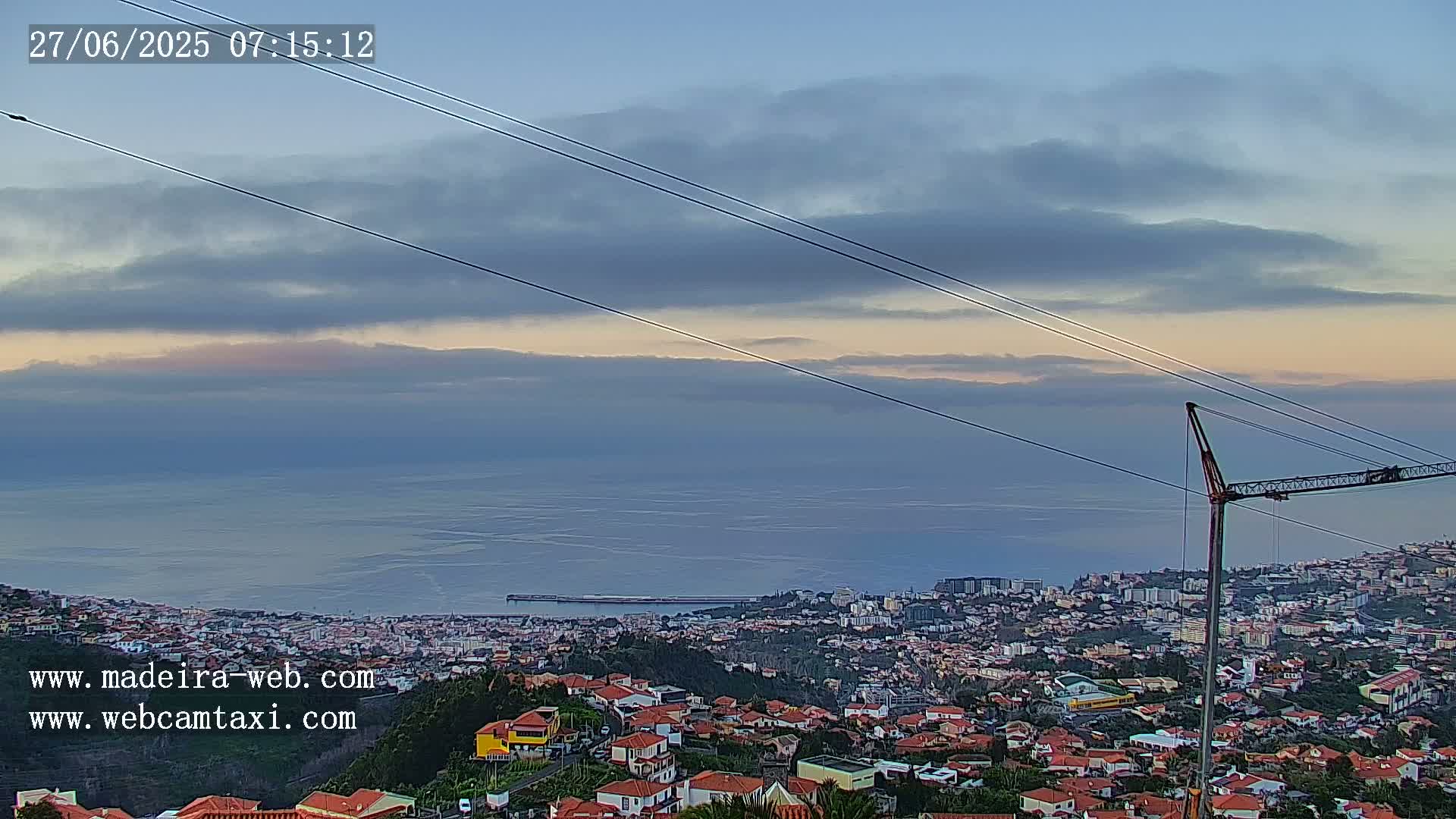 Funchal City  Skyline Live Cam from Sao Roque - Funchal, Madeira, Portugal